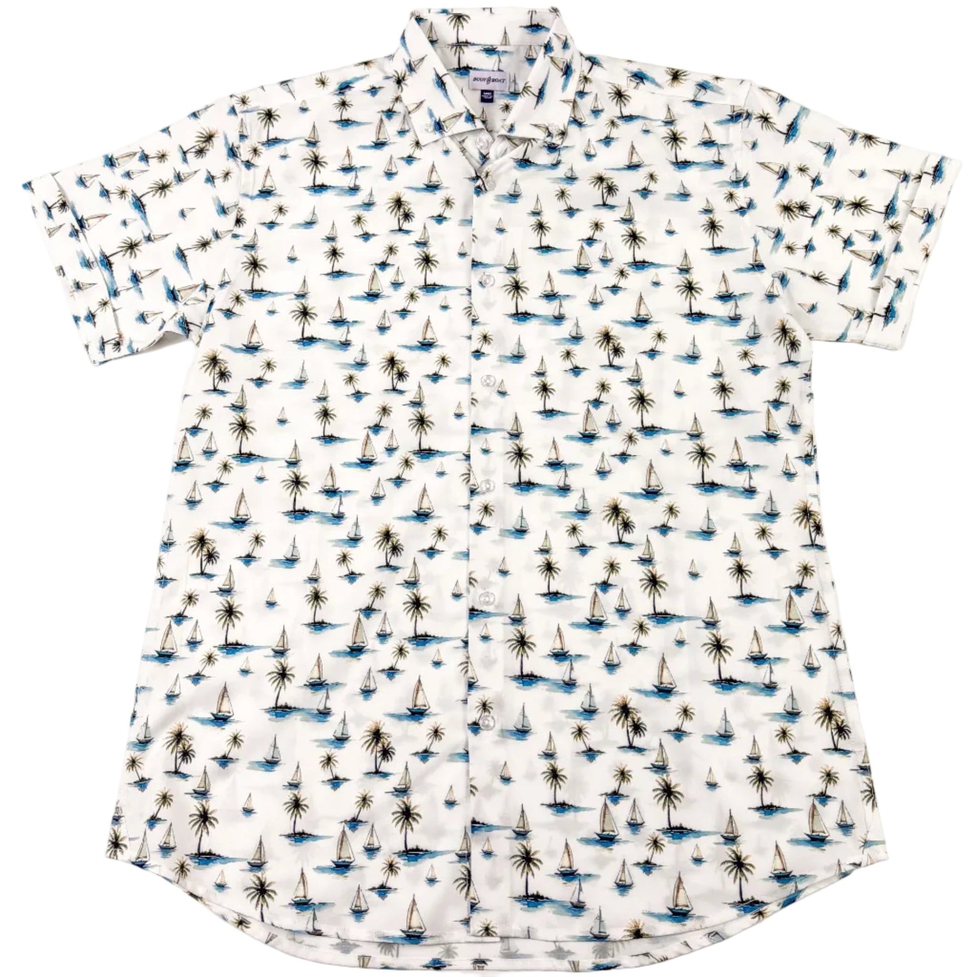 Sail Away Woven Shirt - Buoy & Boat - Short Sleeve Woven - White