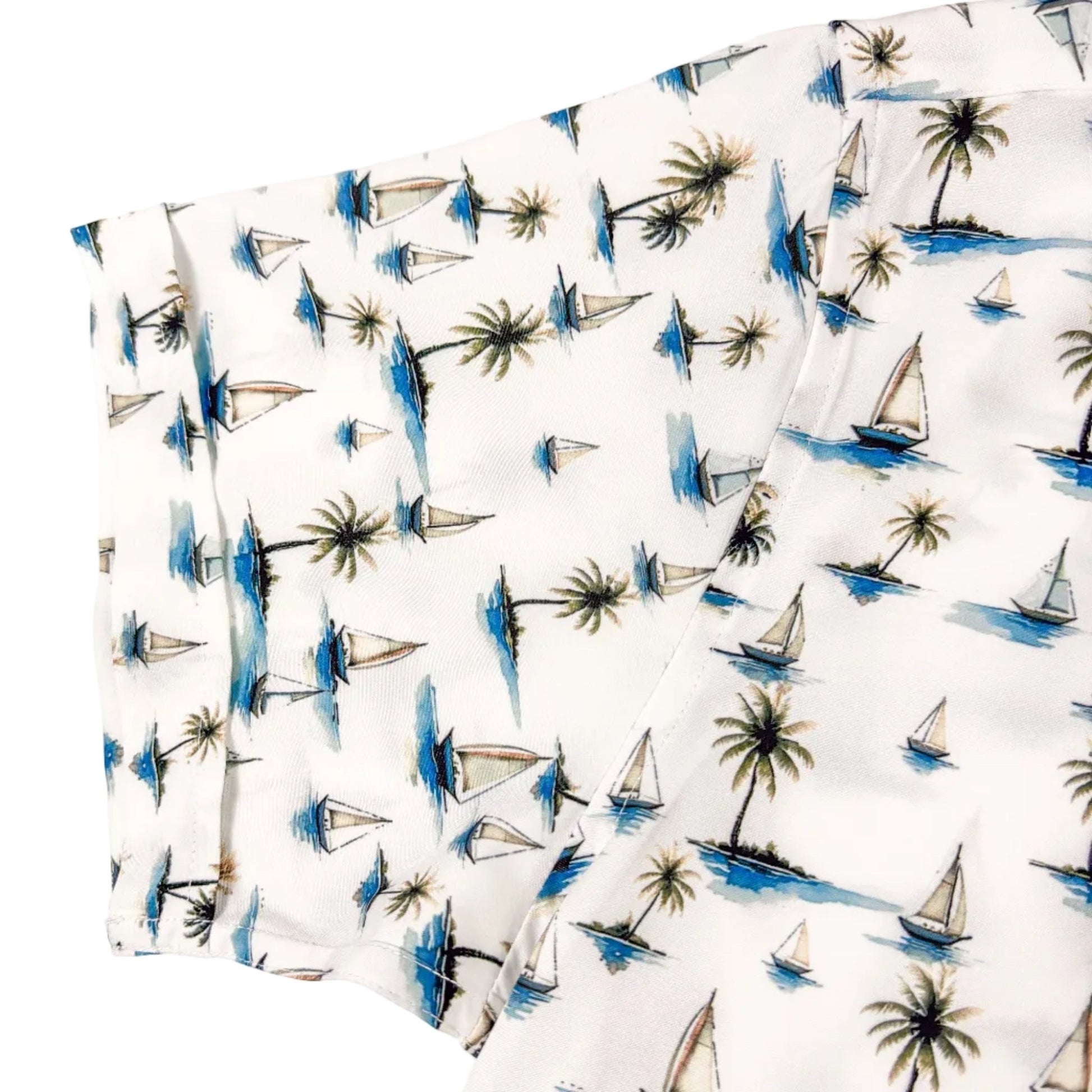 Sail Away Woven Shirt - Buoy & Boat - Short Sleeve Woven - White