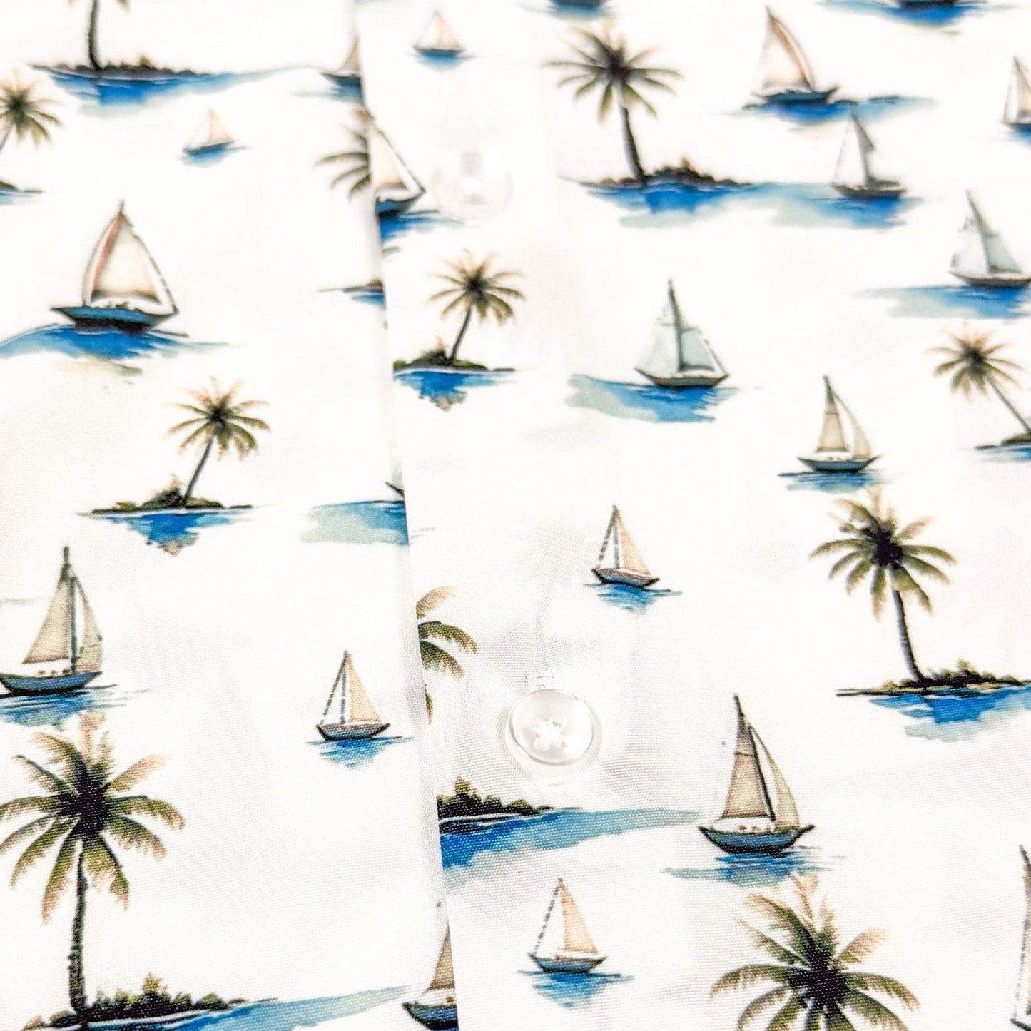 Sail Away Woven Shirt - Buoy & Boat - Short Sleeve Woven - White