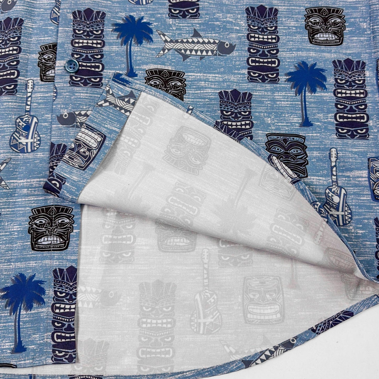 Tiki Totum Woven Shirt - Buoy & Boat - Short Sleeve Woven - blue