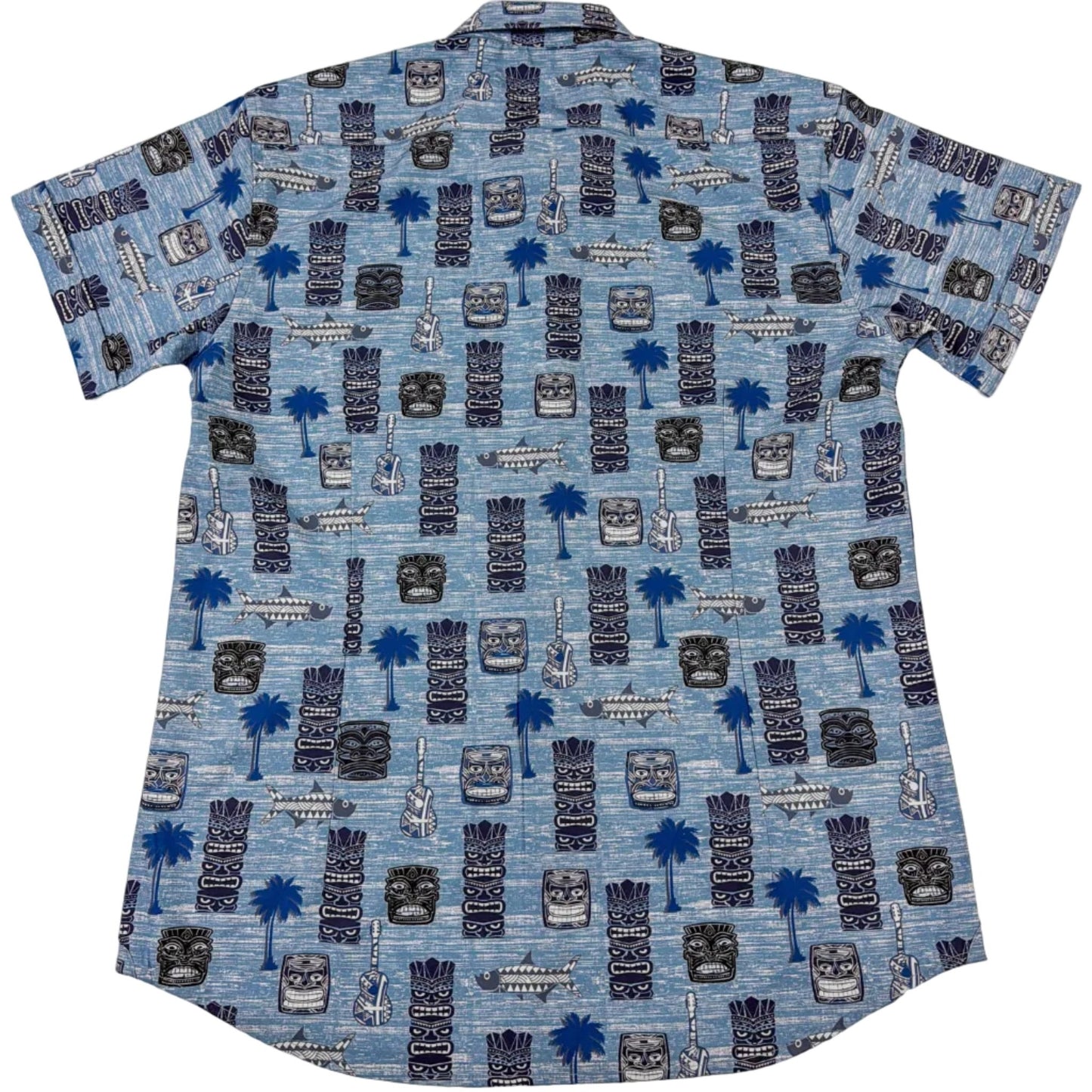Tiki Totum Woven Shirt - Buoy & Boat - Short Sleeve Woven - blue