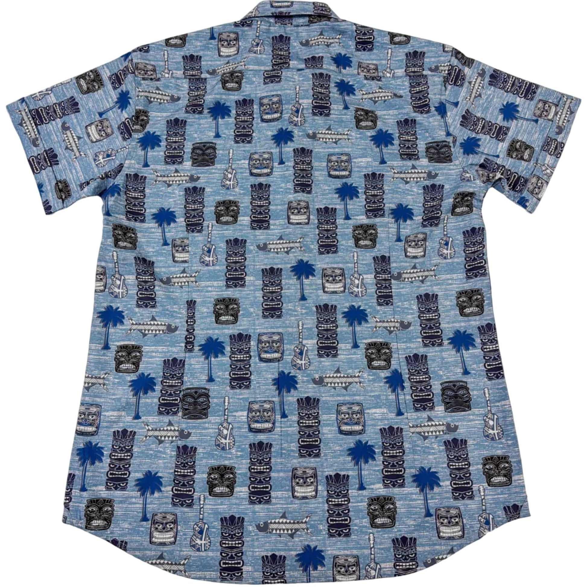 Tiki Totum Woven Shirt - Buoy & Boat - Short Sleeve Woven - blue