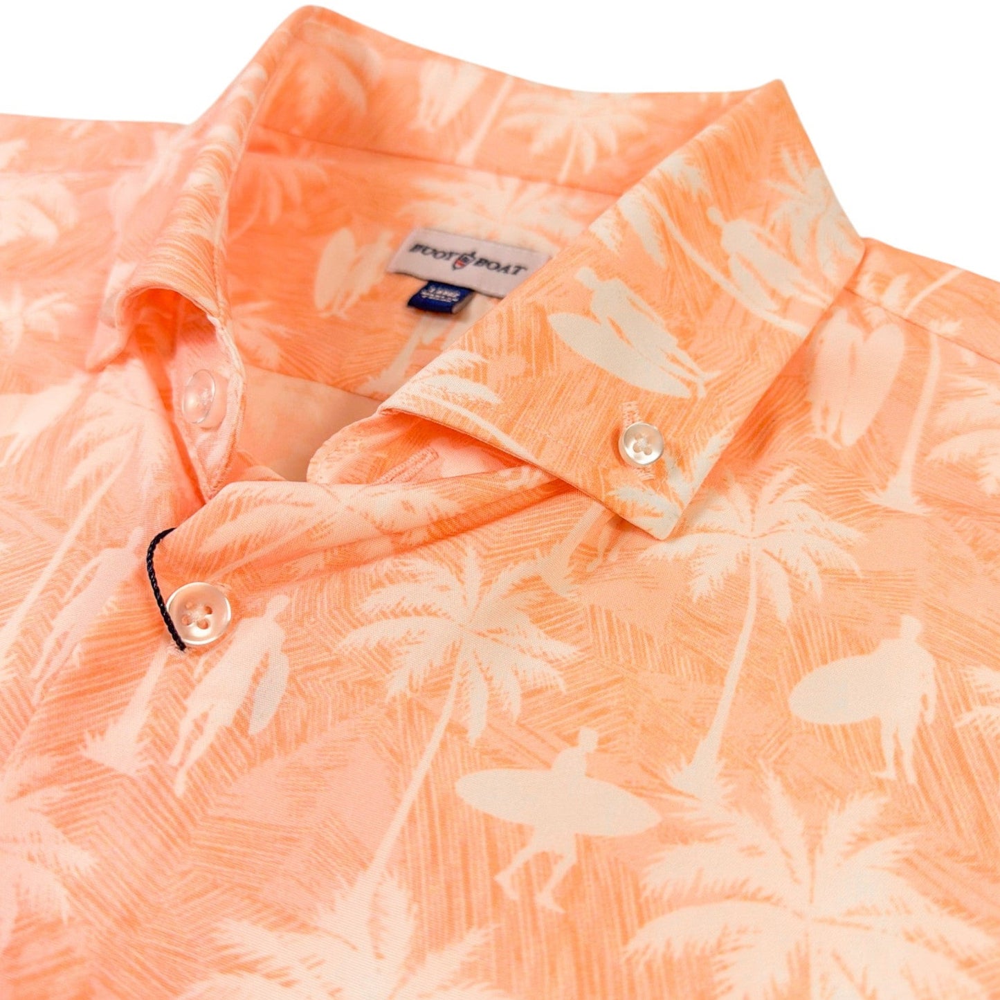 Surf Palm Woven Shirt - Buoy & Boat - Short Sleeve Woven - Peach