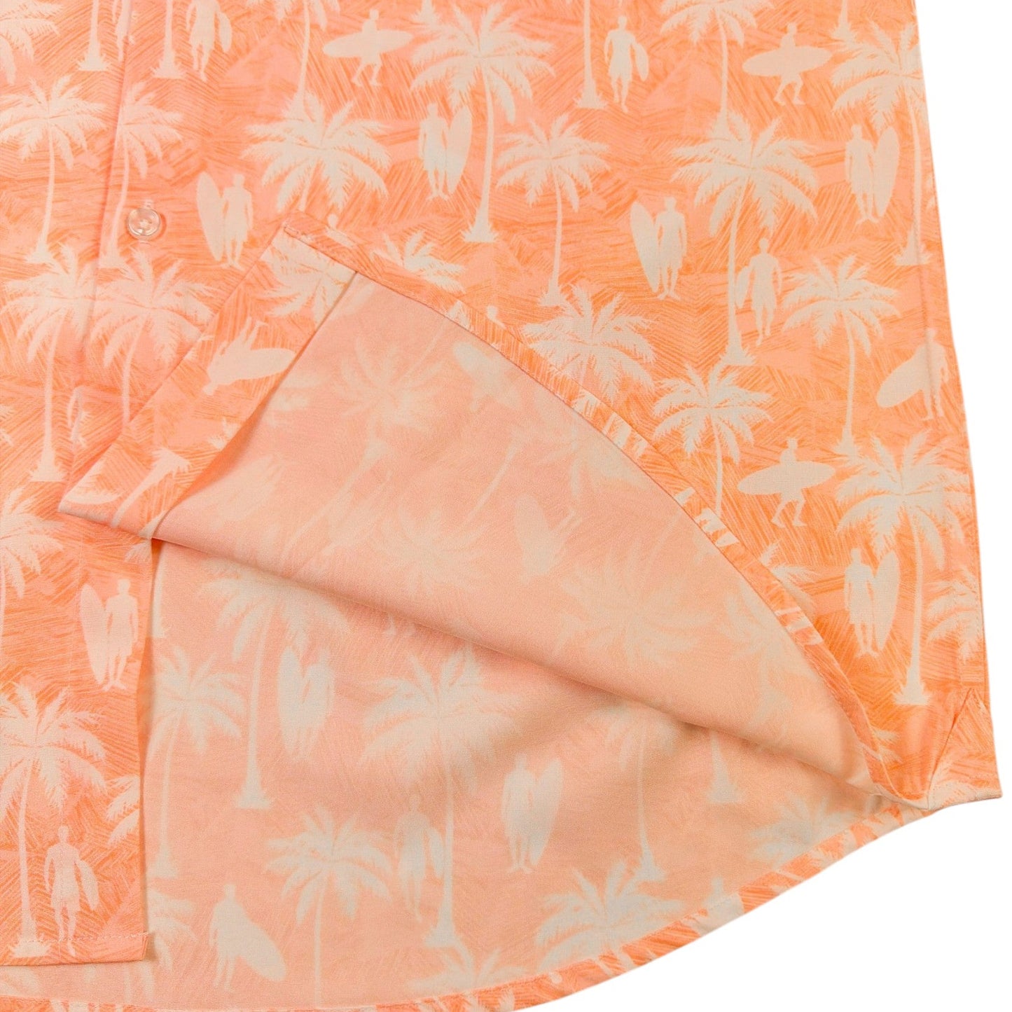 Surf Palm Woven Shirt - Buoy & Boat - Short Sleeve Woven - Peach
