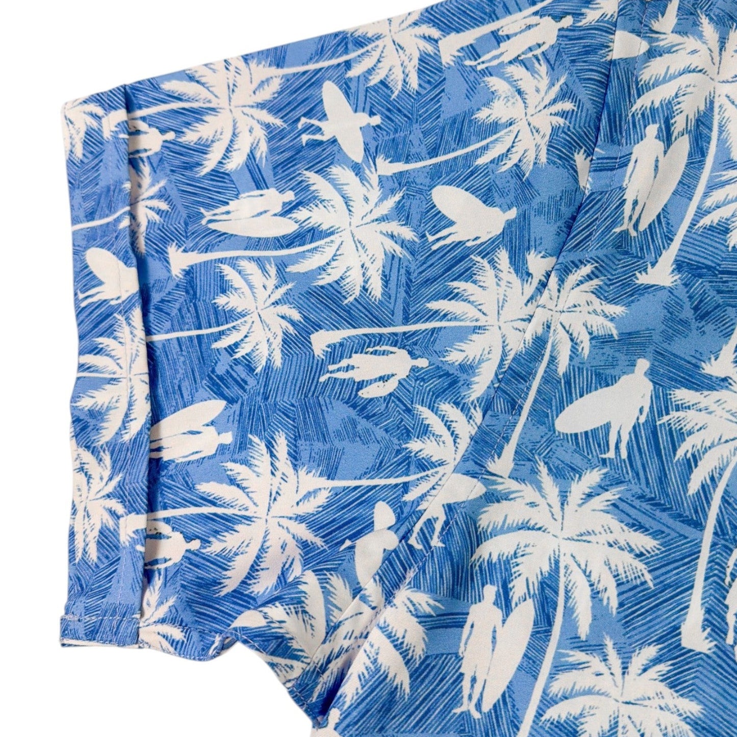 Surf Palm Woven Shirt - Buoy & Boat - Short Sleeve Woven - Blue