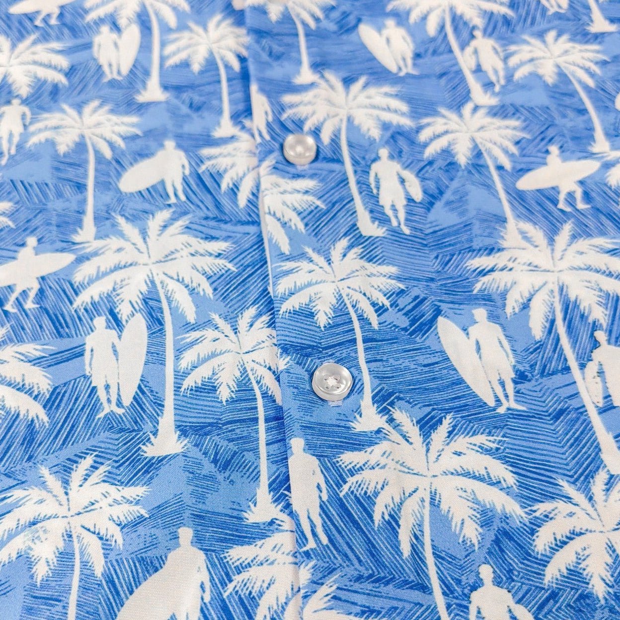 Surf Palm Woven Shirt - Buoy & Boat - Short Sleeve Woven - Blue
