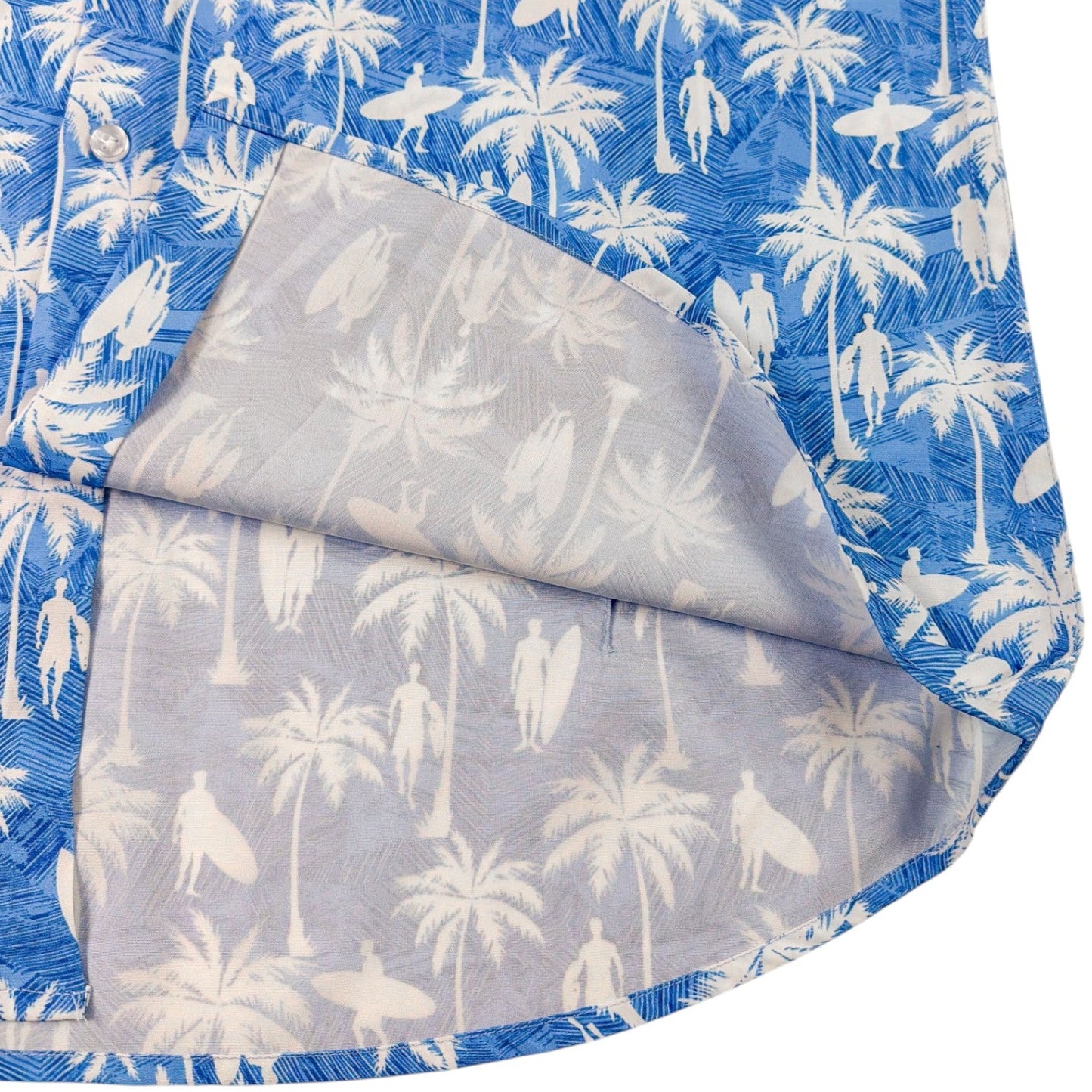 Surf Palm Woven Shirt - Buoy & Boat - Short Sleeve Woven - Blue