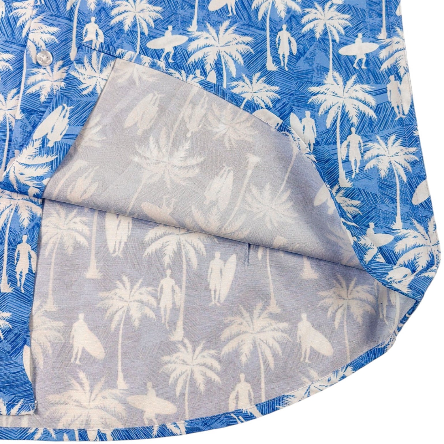 Surf Palm Woven Shirt - Buoy & Boat - Short Sleeve Woven - Blue