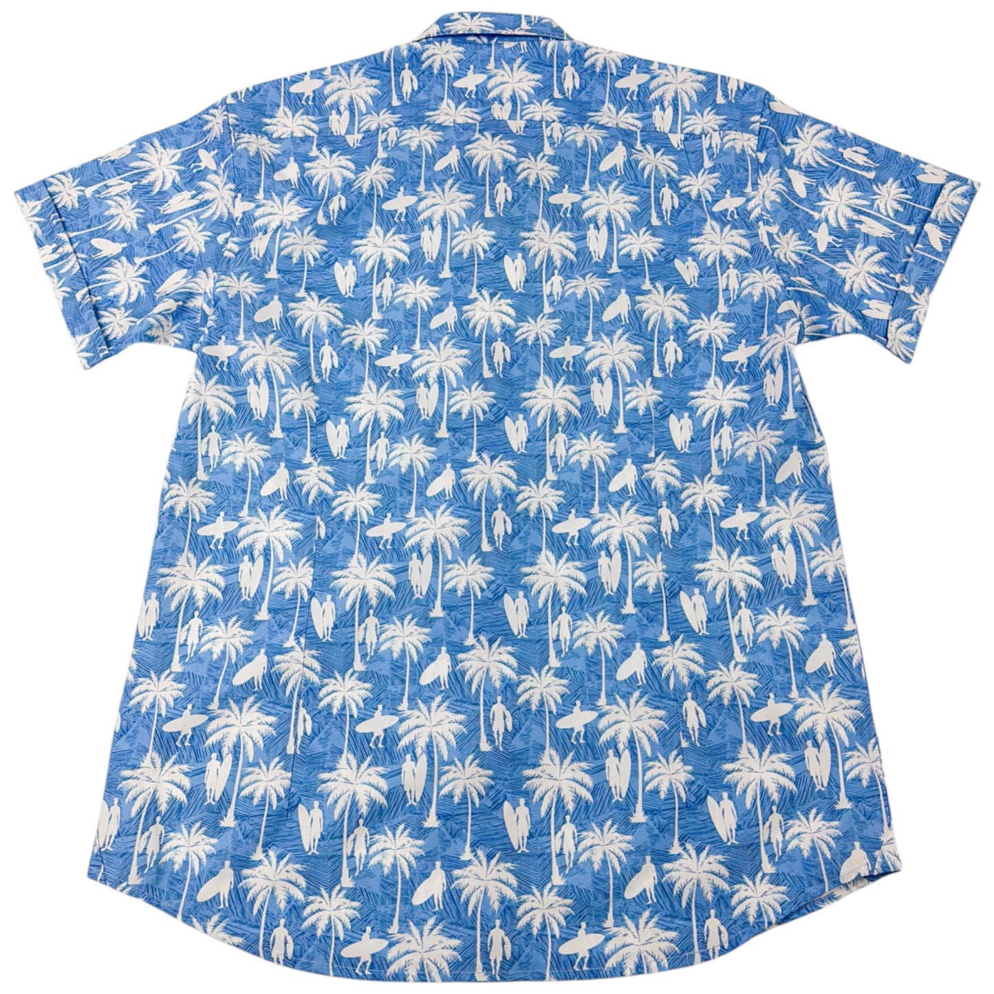 Surf Palm Woven Shirt - Buoy & Boat - Short Sleeve Woven - Blue