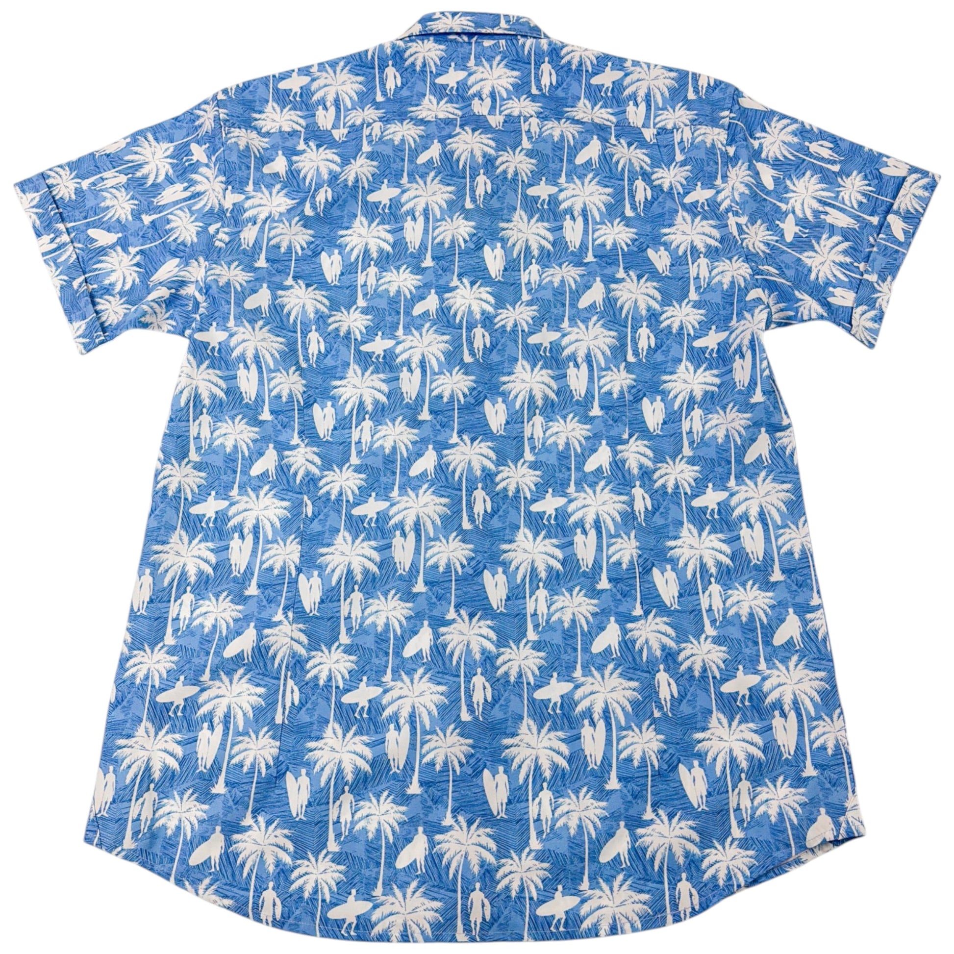 Surf Palm Woven Shirt - Buoy & Boat - Short Sleeve Woven - Blue