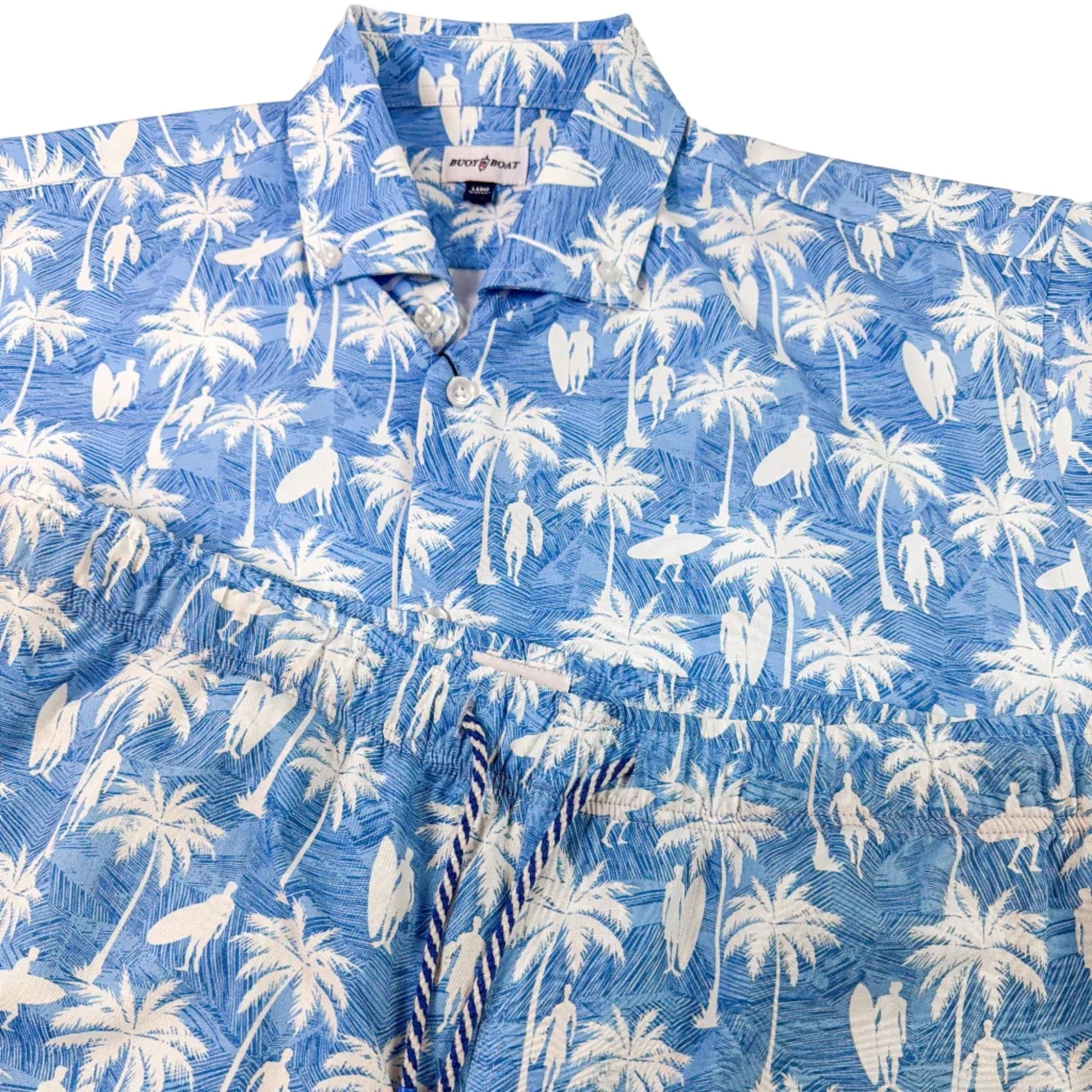 Surf Palm Swim Trunks - Buoy & Boat - Swim Trunks - Blue