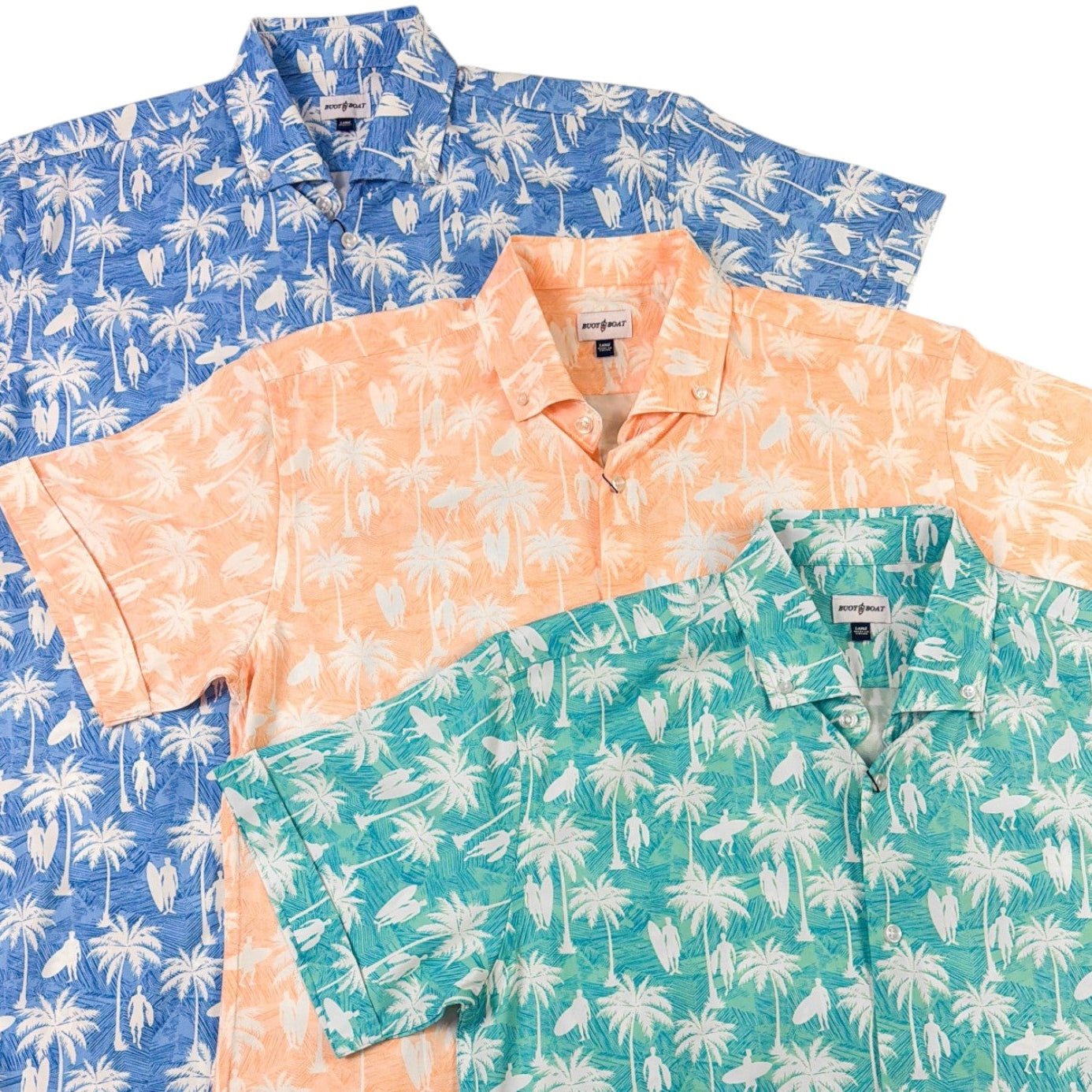Surf Palm Woven Shirt - Buoy & Boat - Short Sleeve Woven - All Colors