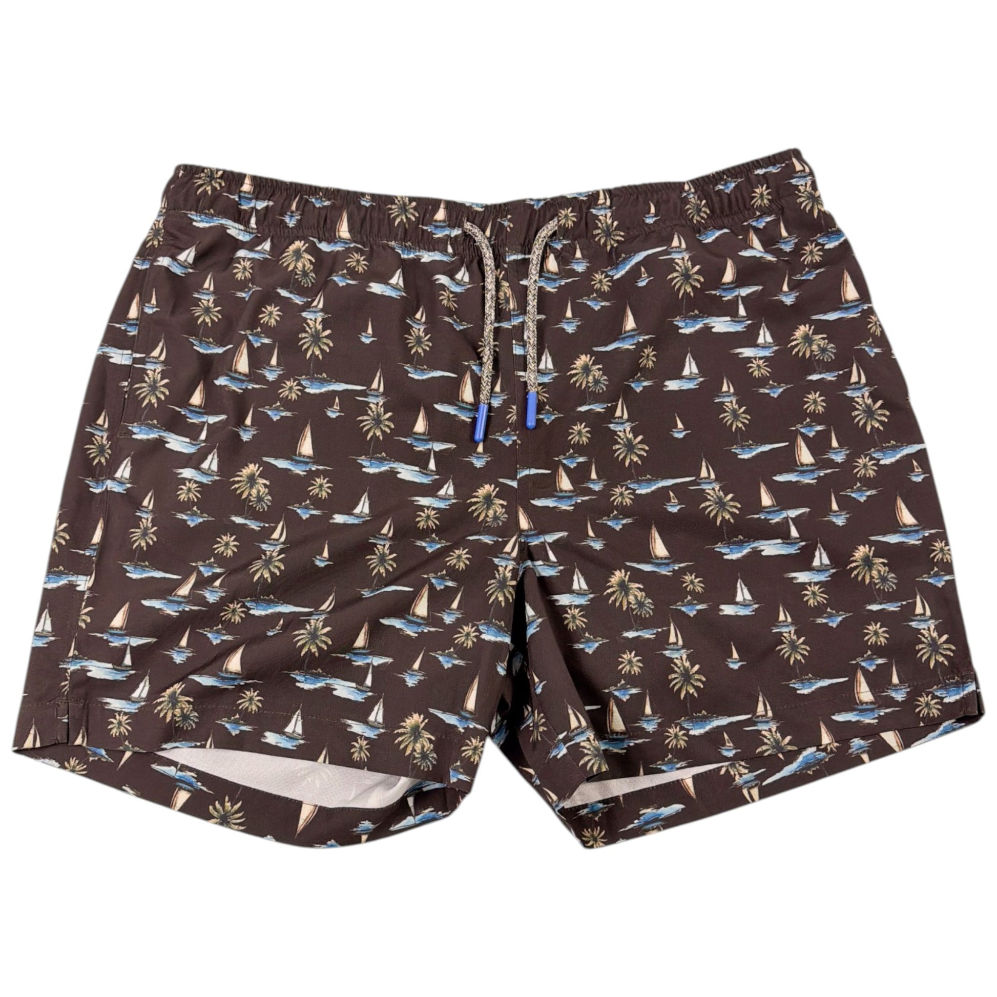 Sail Away Swim Trunks - Buoy & Boat - Swim Trunks - Black