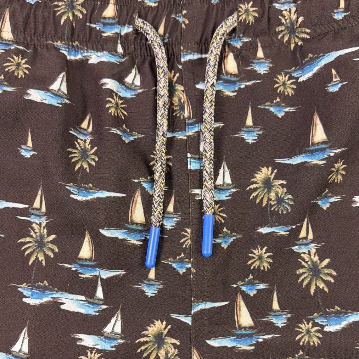 Sail Away Swim Trunks - Buoy & Boat - Swim Trunks - Black