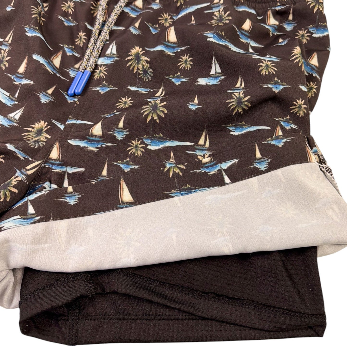 Sail Away Swim Trunks - Buoy & Boat - Swim Trunks - Black