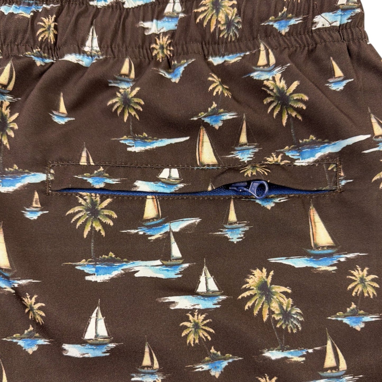 Sail Away Swim Trunks - Buoy & Boat - Swim Trunks - Black