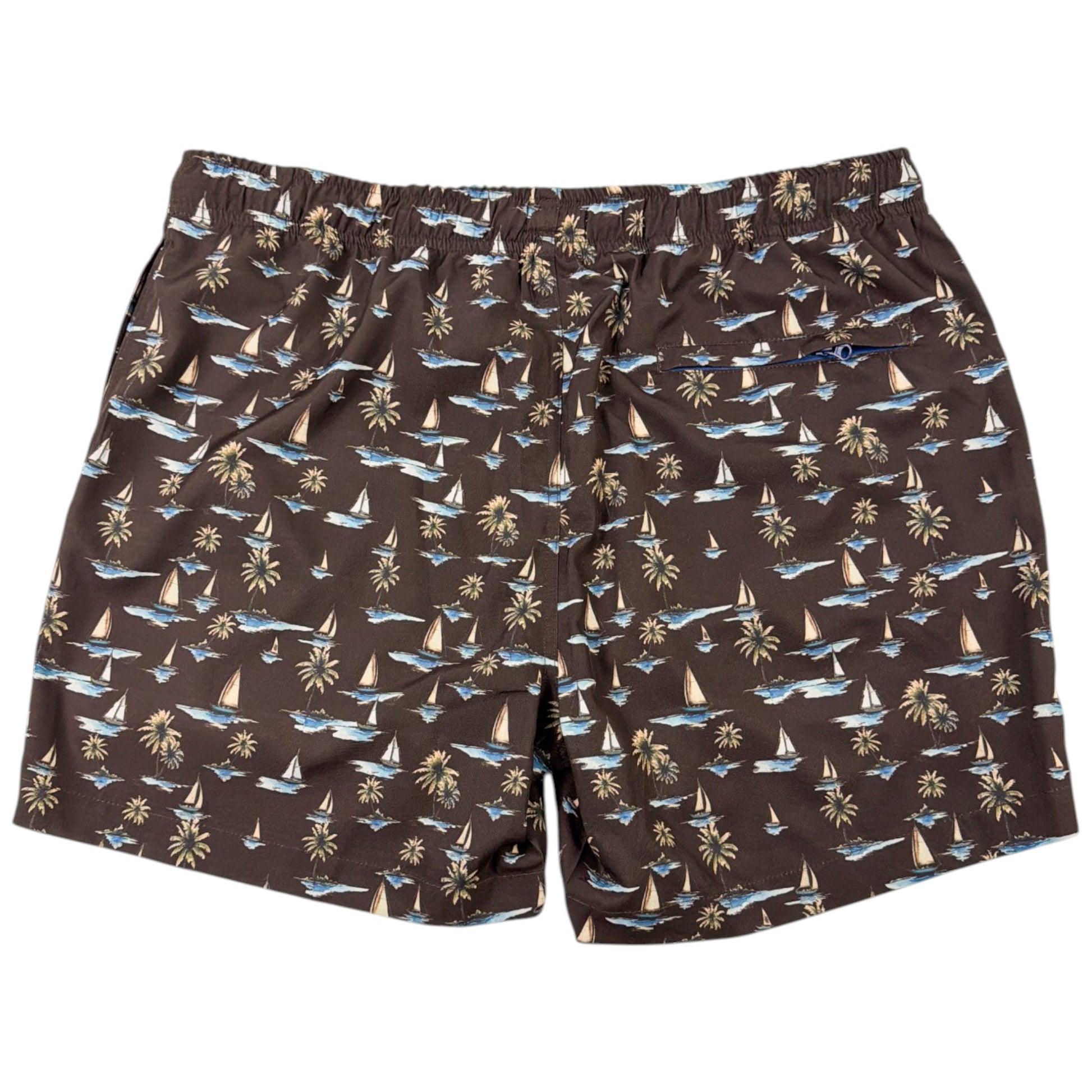 Sail Away Swim Trunks - Buoy & Boat - Swim Trunks - Black