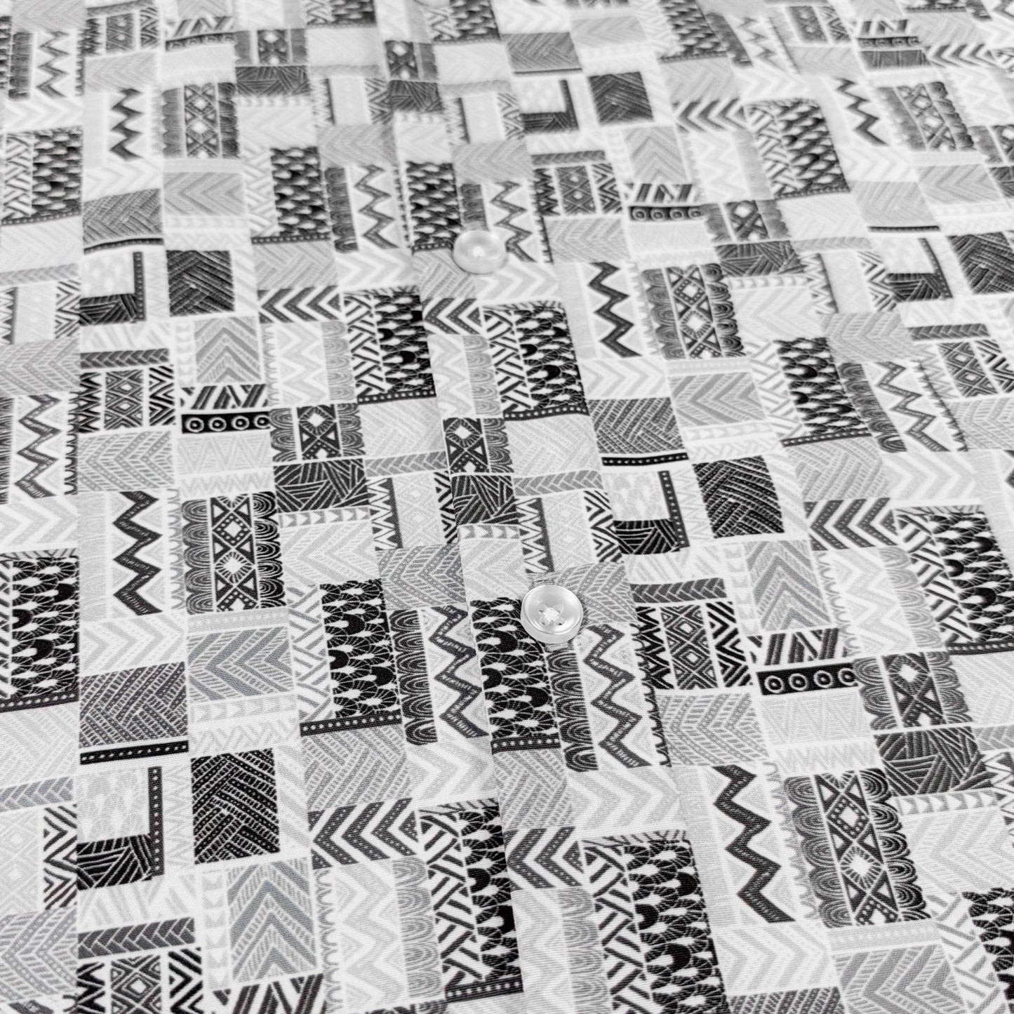 Bluestone Tiles Woven Shirt - Buoy & Boat - Short Sleeve Woven - Gray