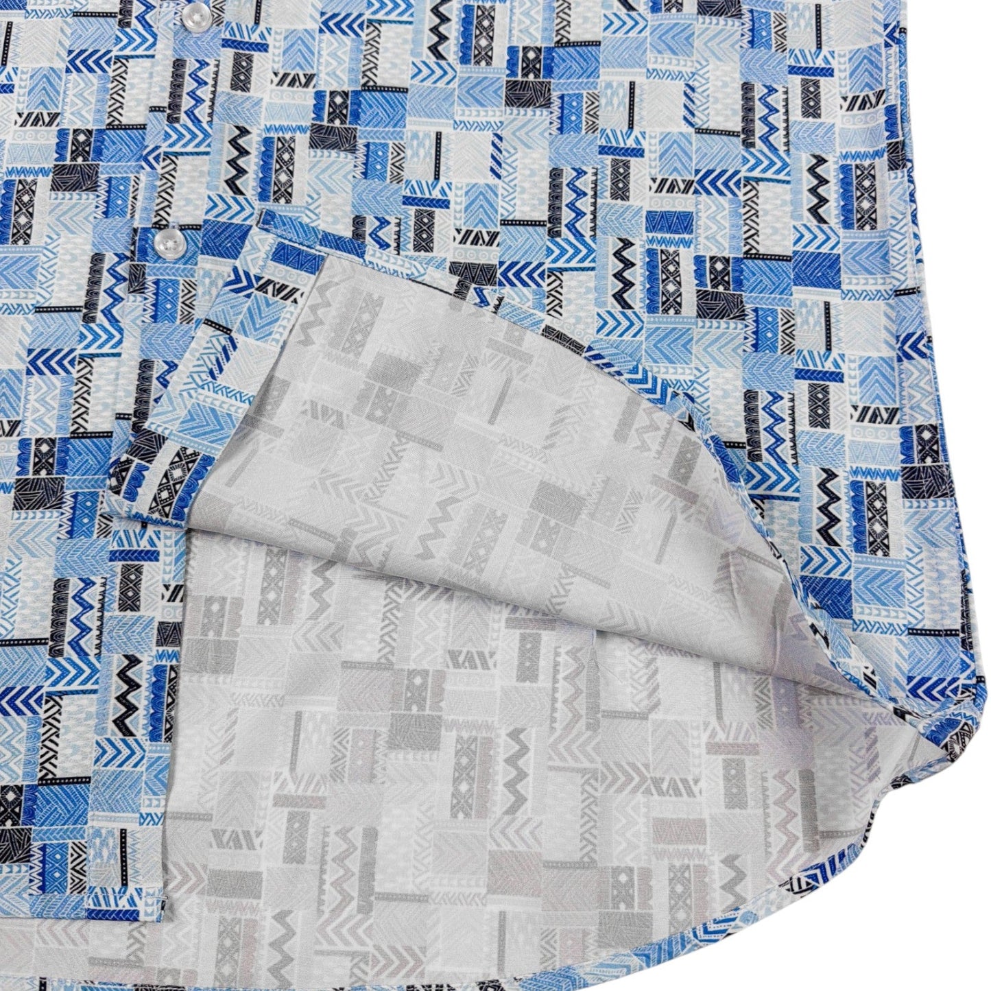 Bluestone Tiles Woven Shirt - Buoy & Boat - Short Sleeve Woven - Blue