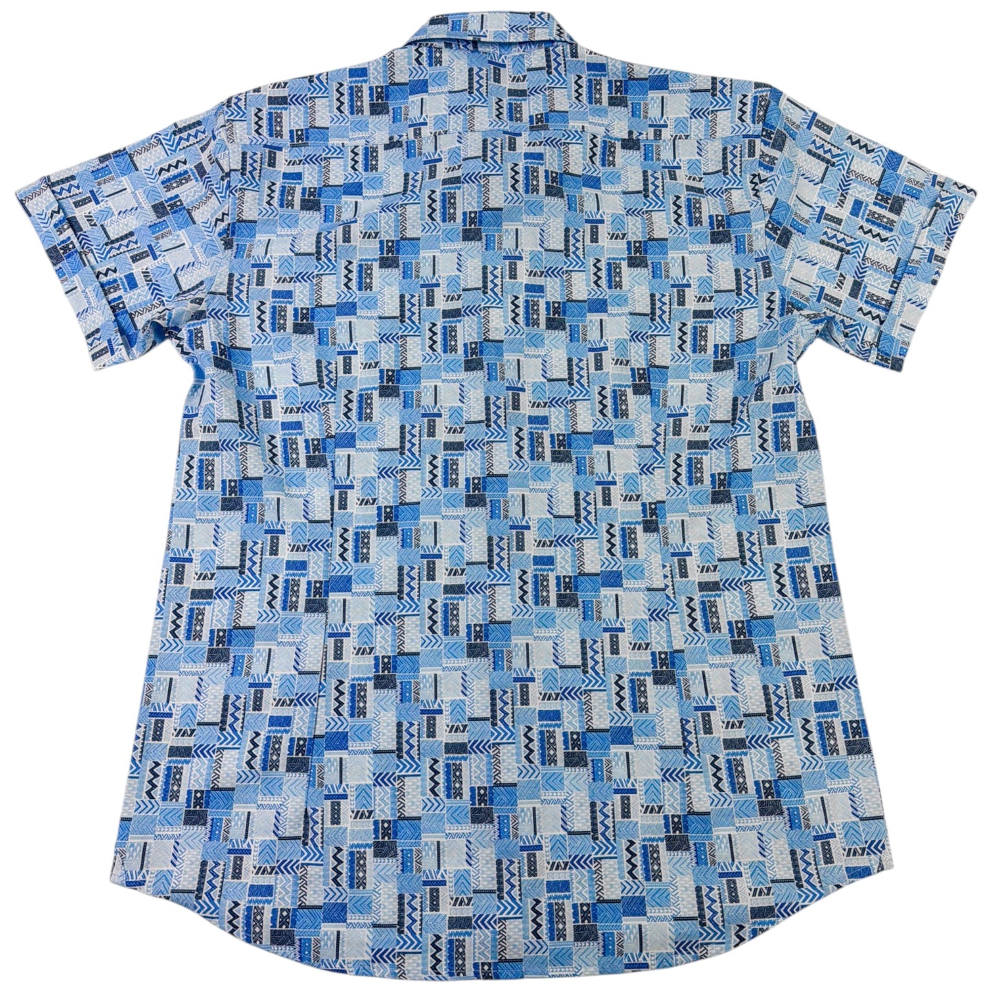 Bluestone Tiles Woven Shirt - Buoy & Boat - Short Sleeve Woven - Blue