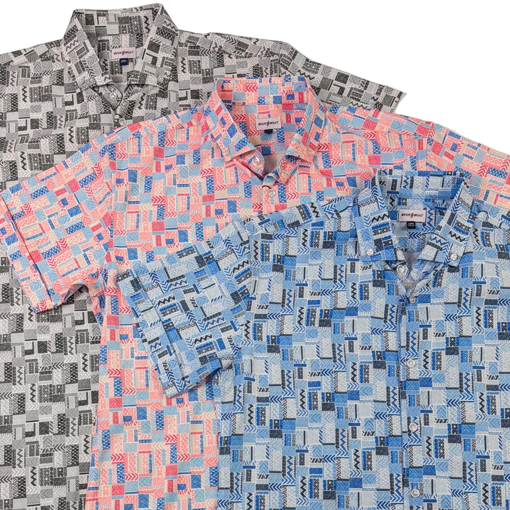Bluestone Tiles Woven Shirt - Buoy & Boat - Short Sleeve Woven - All Colors