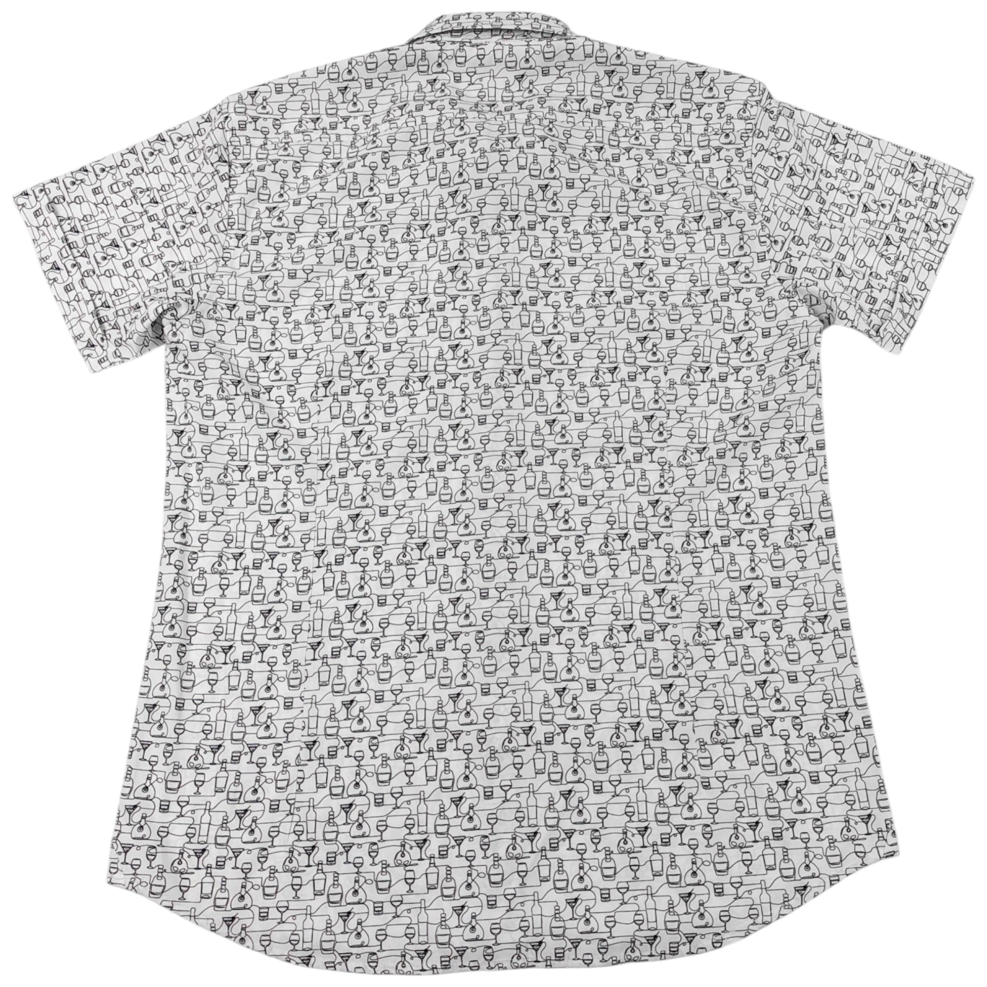 Liquor Bottles Woven Shirt - Buoy & Boat - Short Sleeve Woven - 