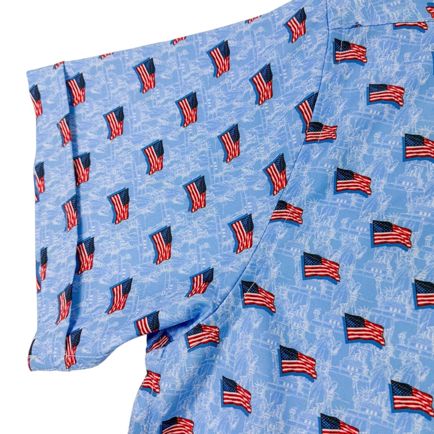 Liberty Flag Woven Shirt – Blue