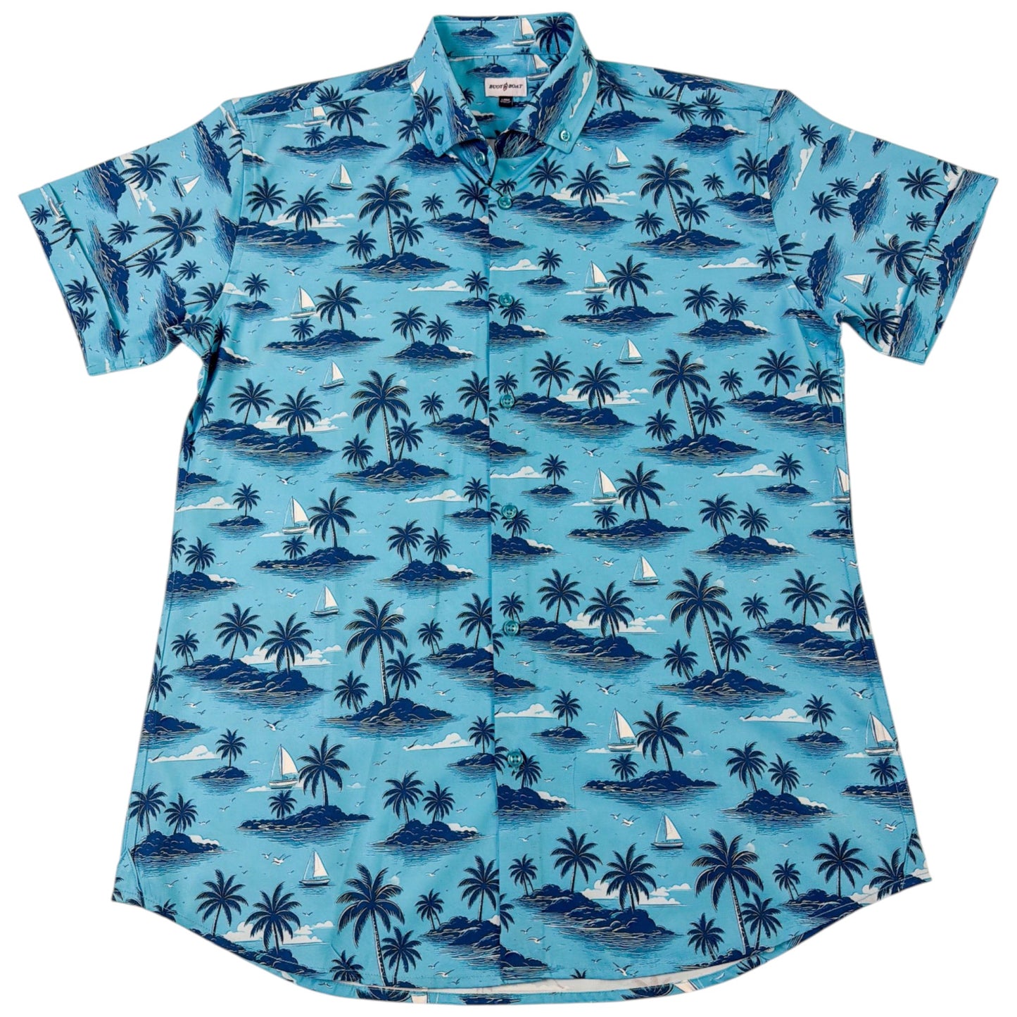 My Isle Woven Shirt - Buoy & Boat - Short Sleeve Woven - Aqua
