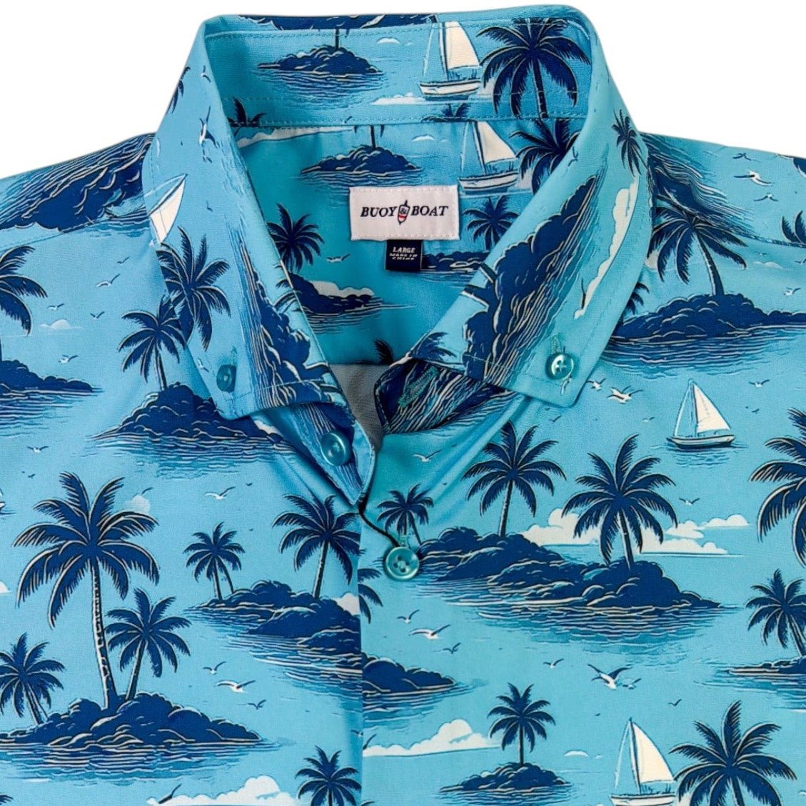 My Isle Woven Shirt - Buoy & Boat - Short Sleeve Woven - Aqua