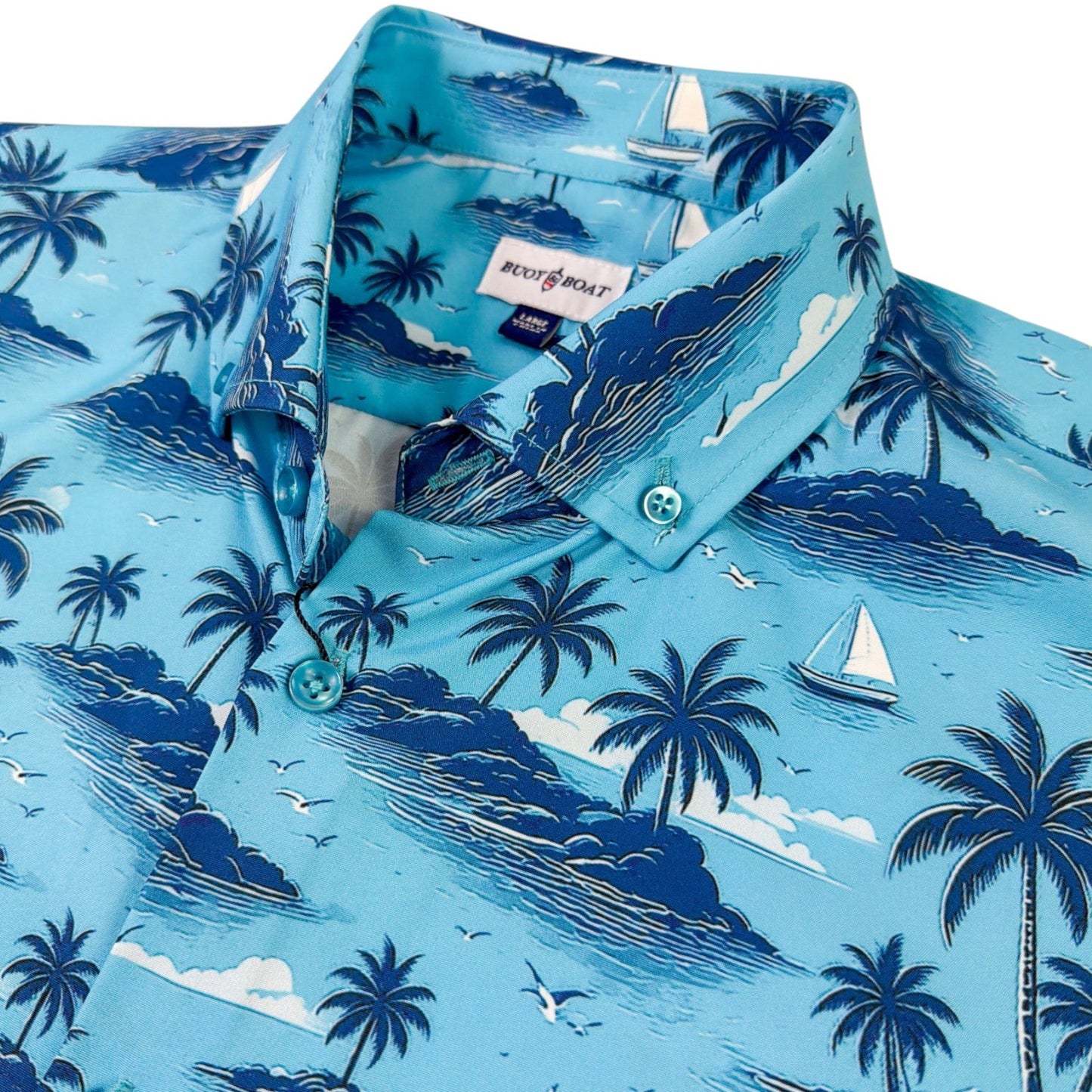My Isle Woven Shirt - Buoy & Boat - Short Sleeve Woven - Aqua
