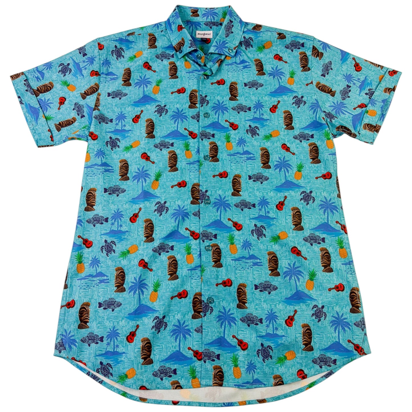 Isla Bonita Woven Shirt - Buoy & Boat - Short Sleeve Woven - Aqua