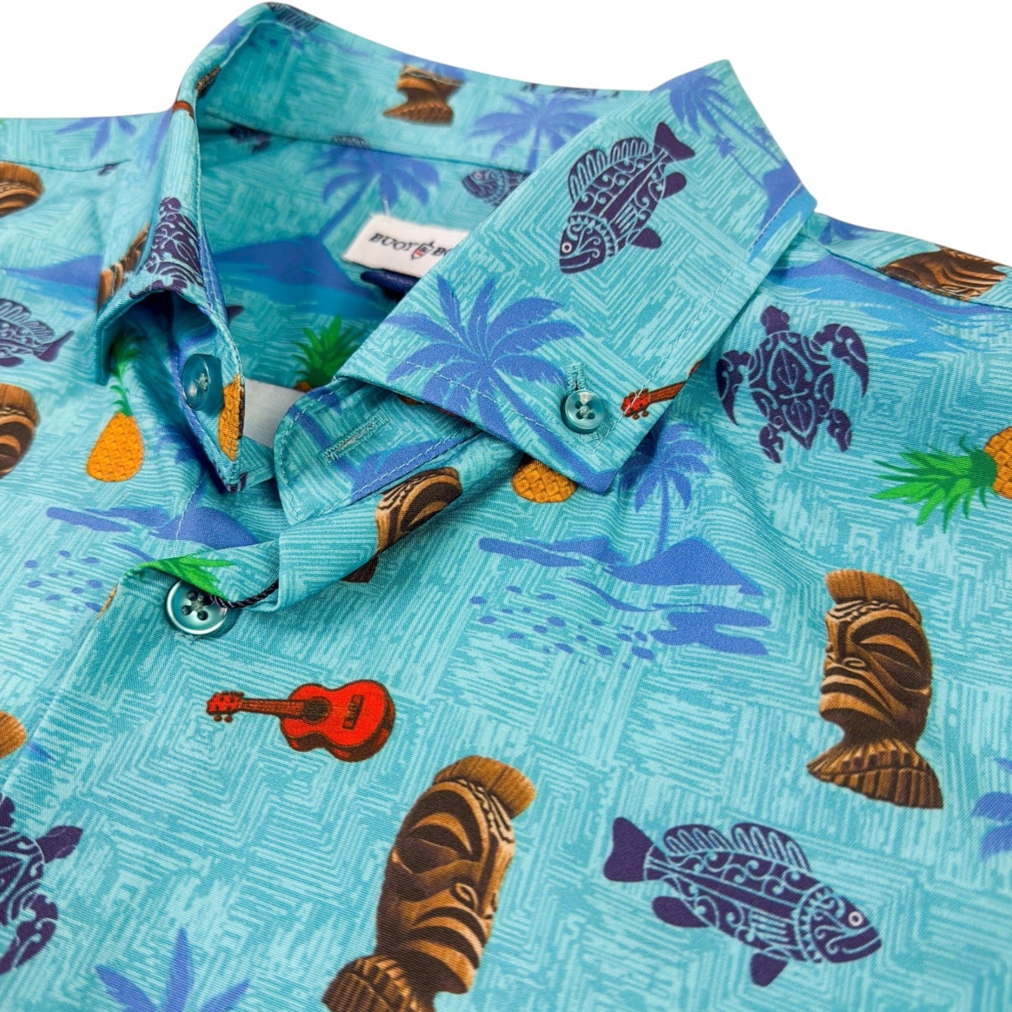 Isla Bonita Woven Shirt - Buoy & Boat - Short Sleeve Woven - Aqua