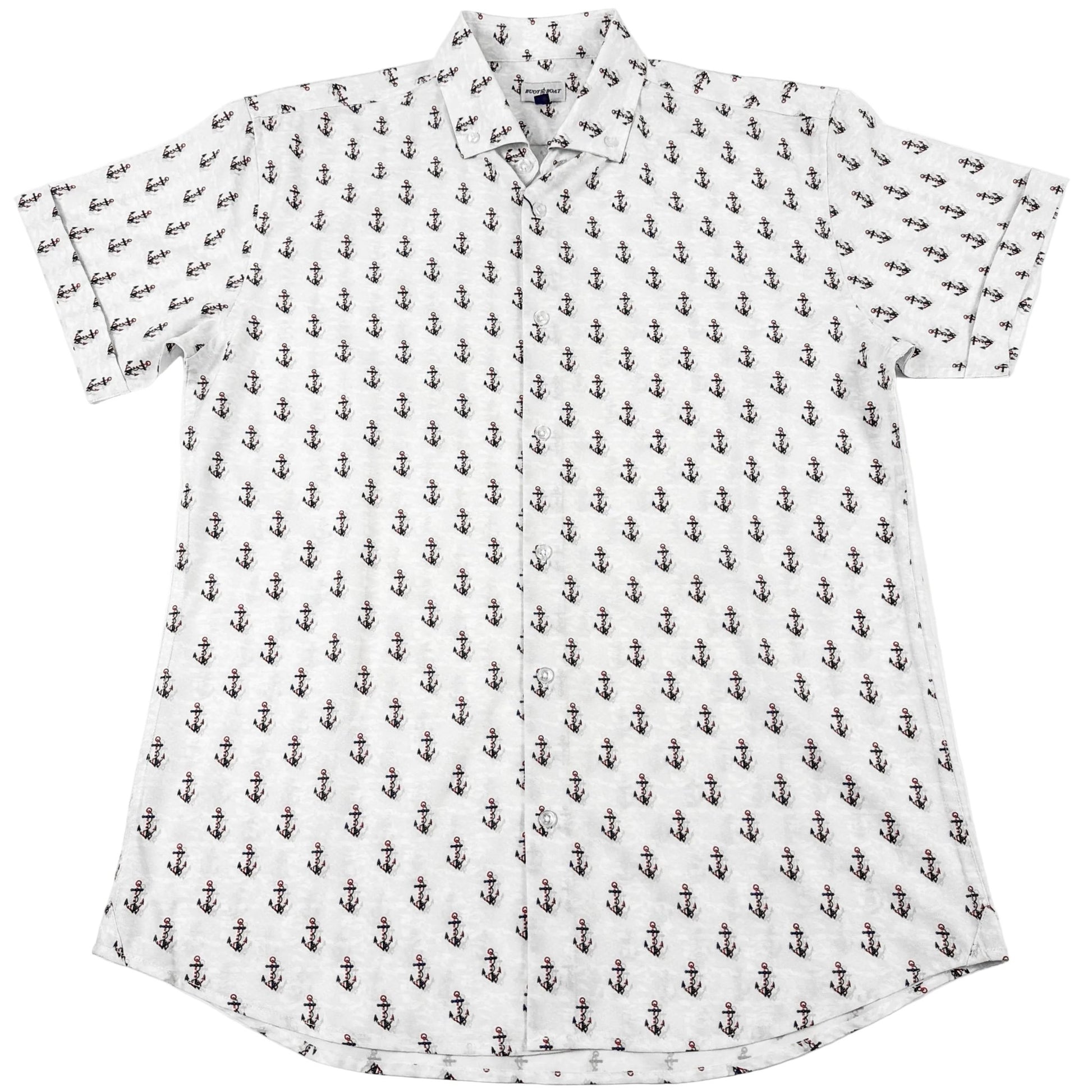 Anchors and Flags Woven Shirt - Buoy & Boat - Short Sleeve Woven - 