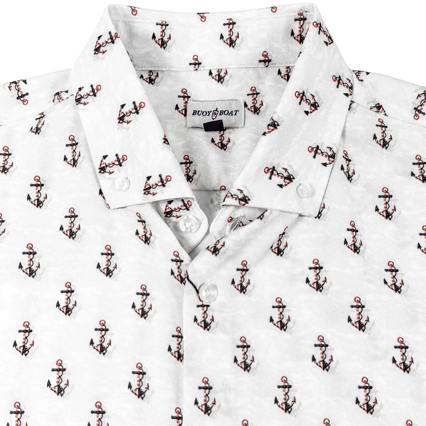 Anchors and Flags Woven Shirt - Buoy & Boat - Short Sleeve Woven - 