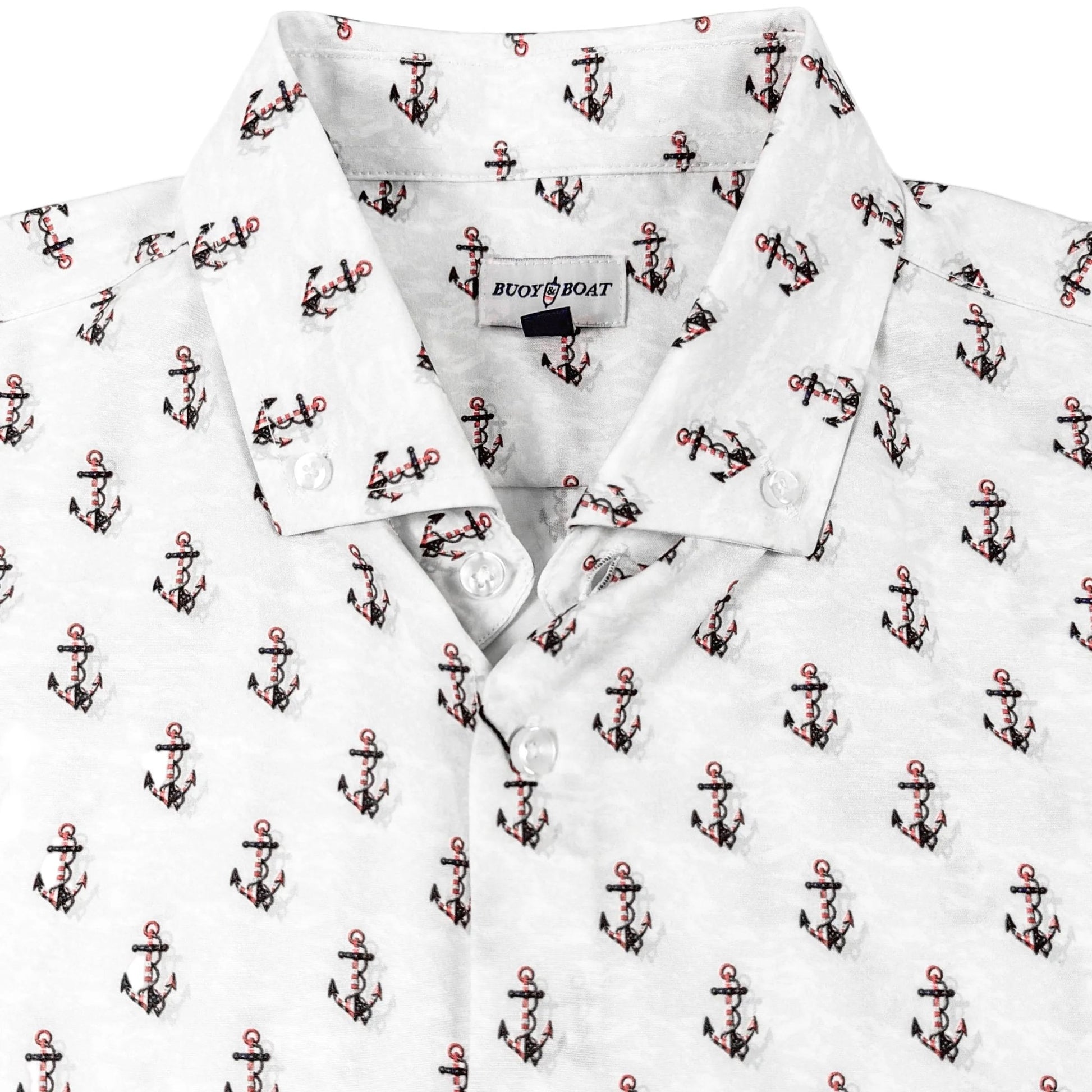 Anchors and Flags Woven Shirt - Buoy & Boat - Short Sleeve Woven - 