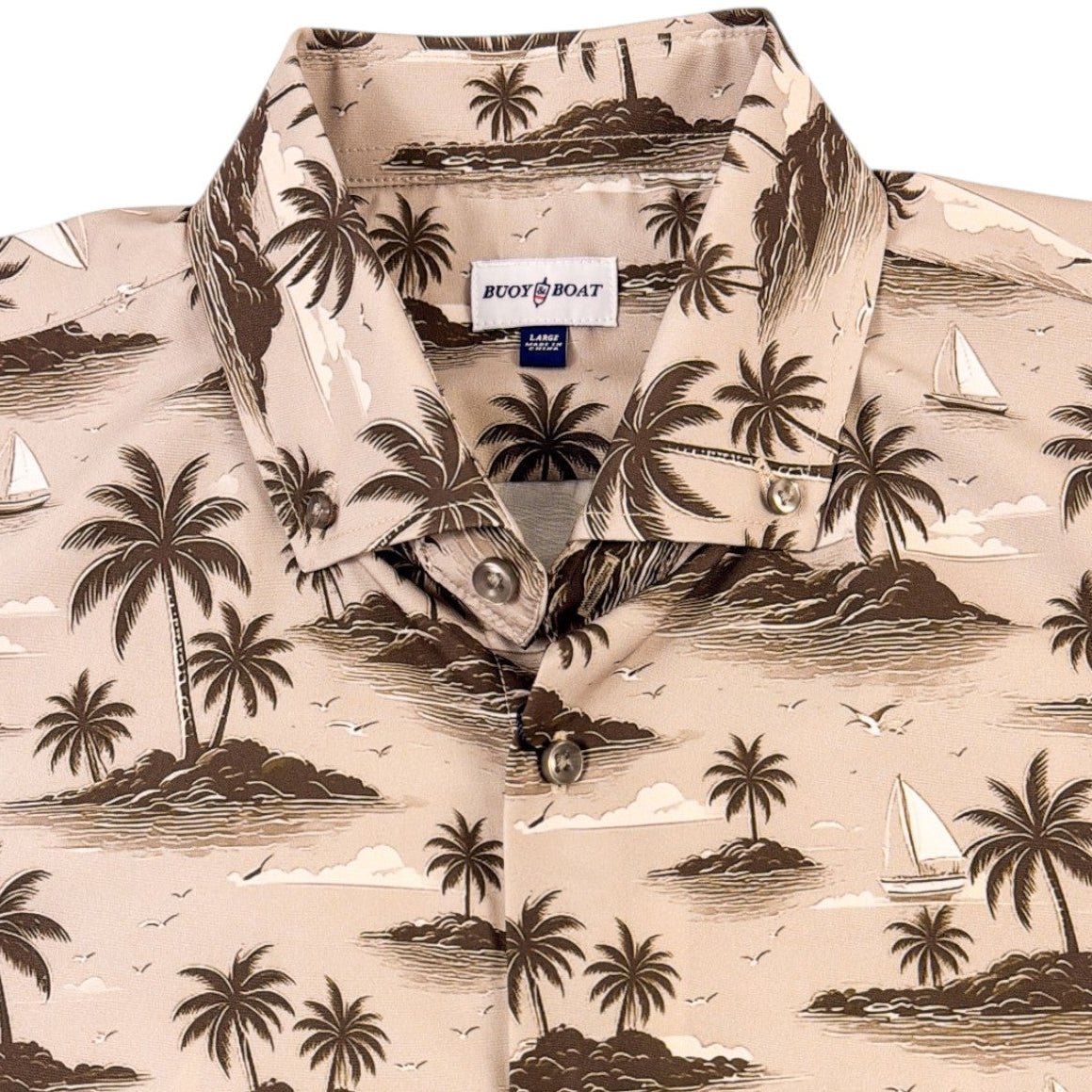 My Isle Woven Shirt - Buoy & Boat - Short Sleeve Woven - khaki