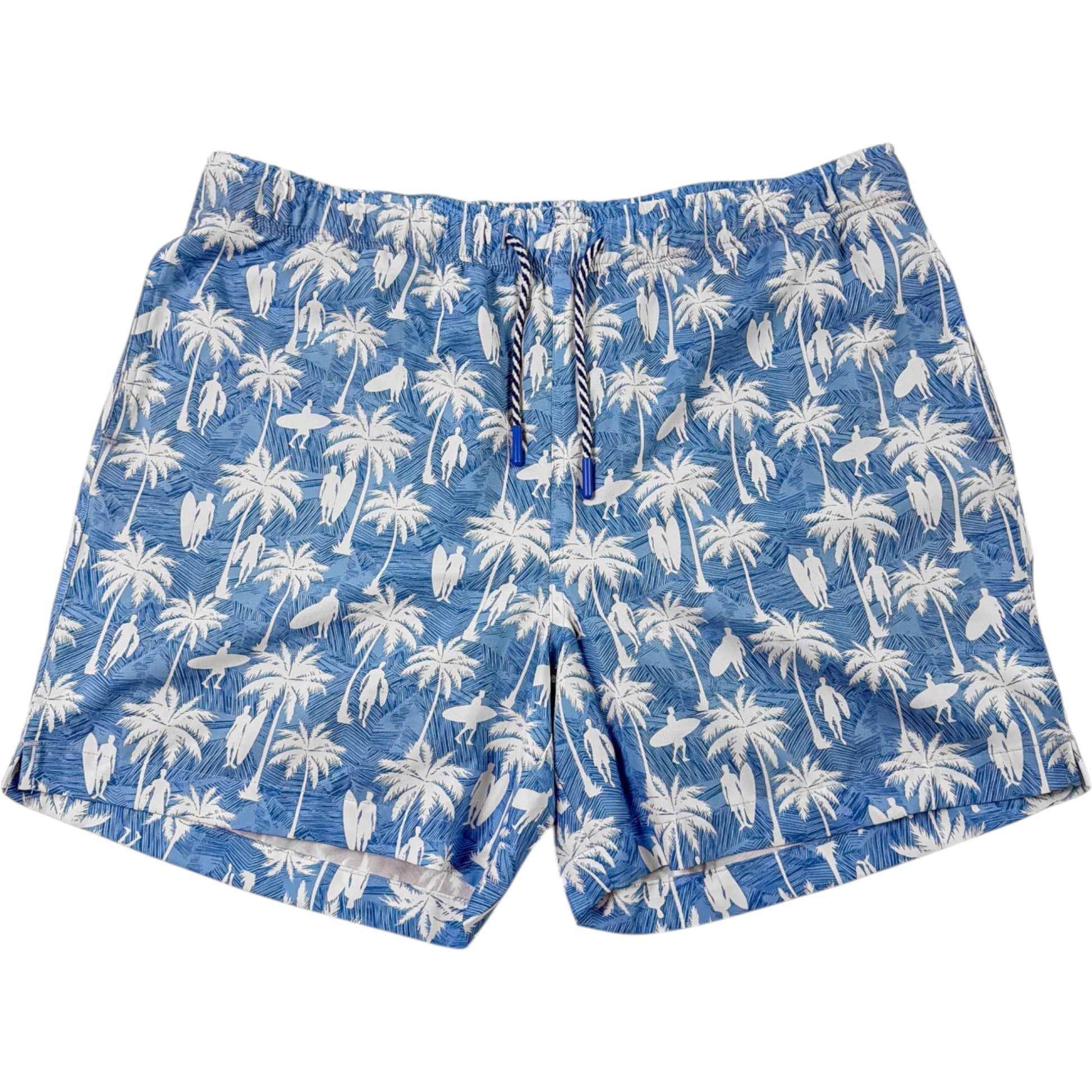 Surf Palm Swim Trunks - Buoy & Boat - Swim Trunks - Blue