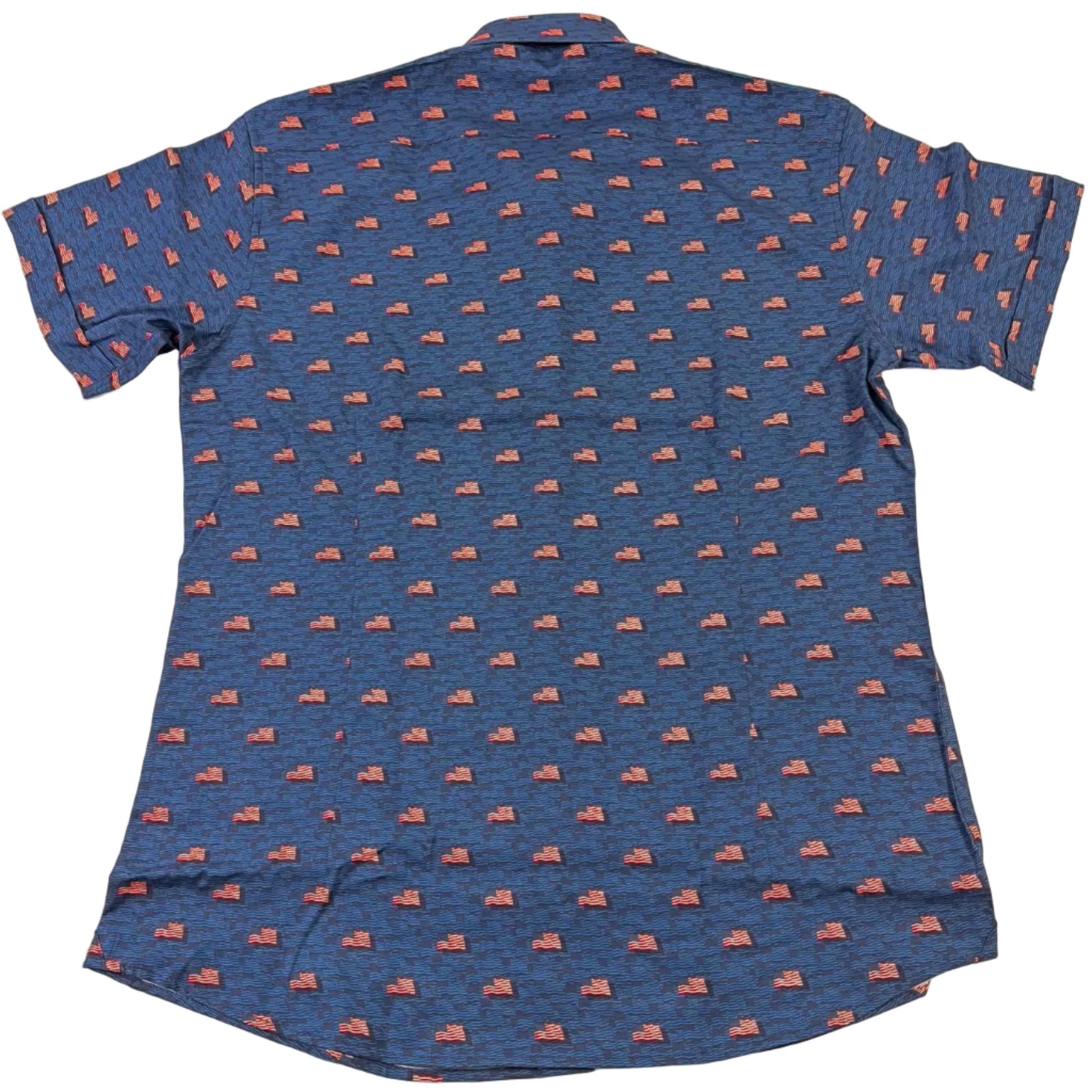 Flag Sea Woven Shirt - Navy - Buoy & Boat - Short Sleeve Woven - MEDIUM