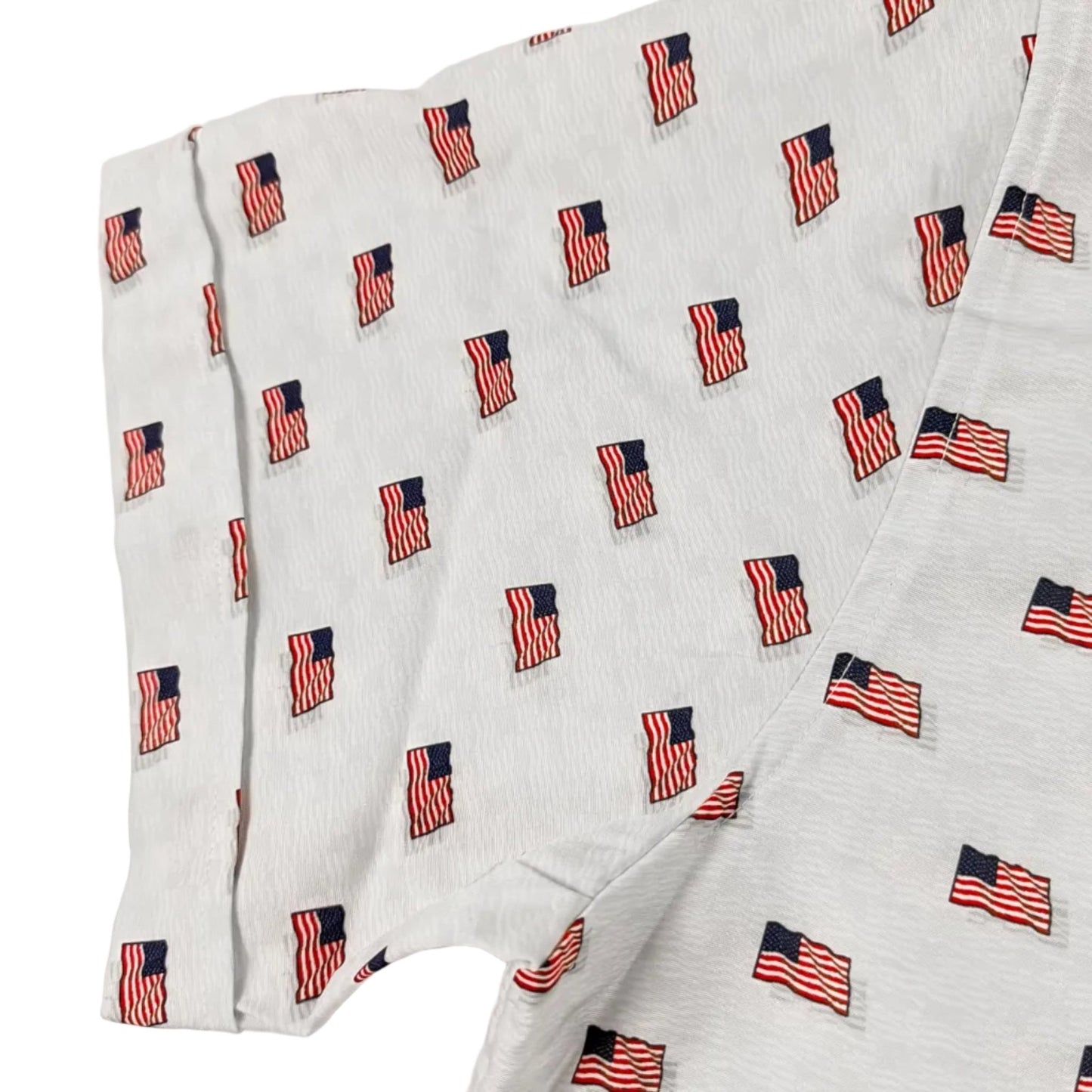 Flag Sea Woven Shirt - White - Buoy & Boat - Short Sleeve Woven - MEDIUM