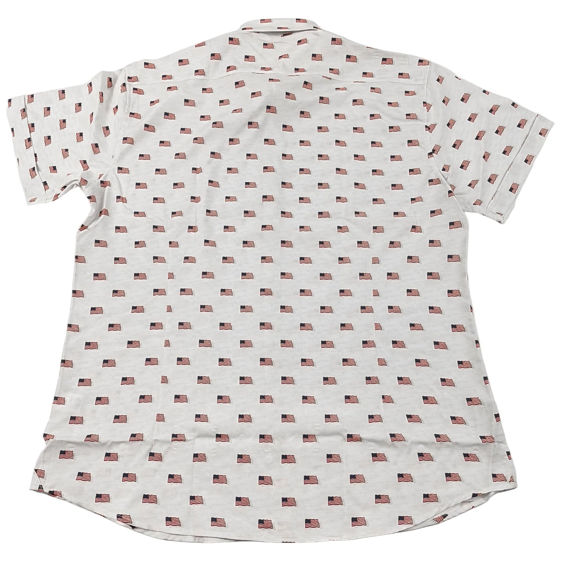 Flag Sea Woven Shirt - White - Buoy & Boat - Short Sleeve Woven - MEDIUM