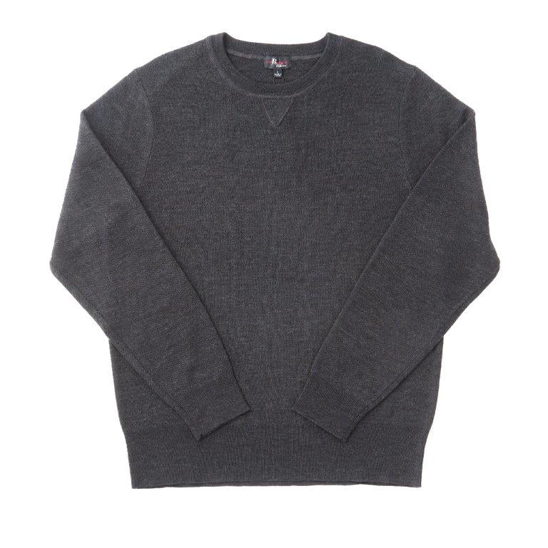 Textured Tuck Stitch Crew Sweater – Merino Wool - Buoy & Boat - Long Sleeve - S