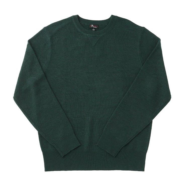 Textured Tuck Stitch Crew Sweater – Merino Wool - Buoy & Boat - Long Sleeve - S
