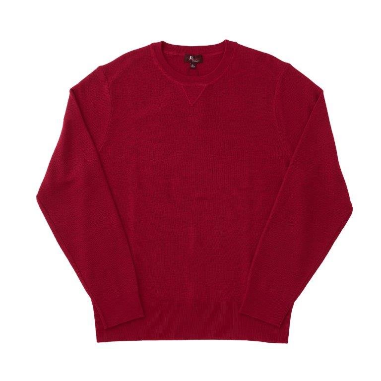Textured Tuck Stitch Crew Sweater – Merino Wool - Buoy & Boat - Long Sleeve - S