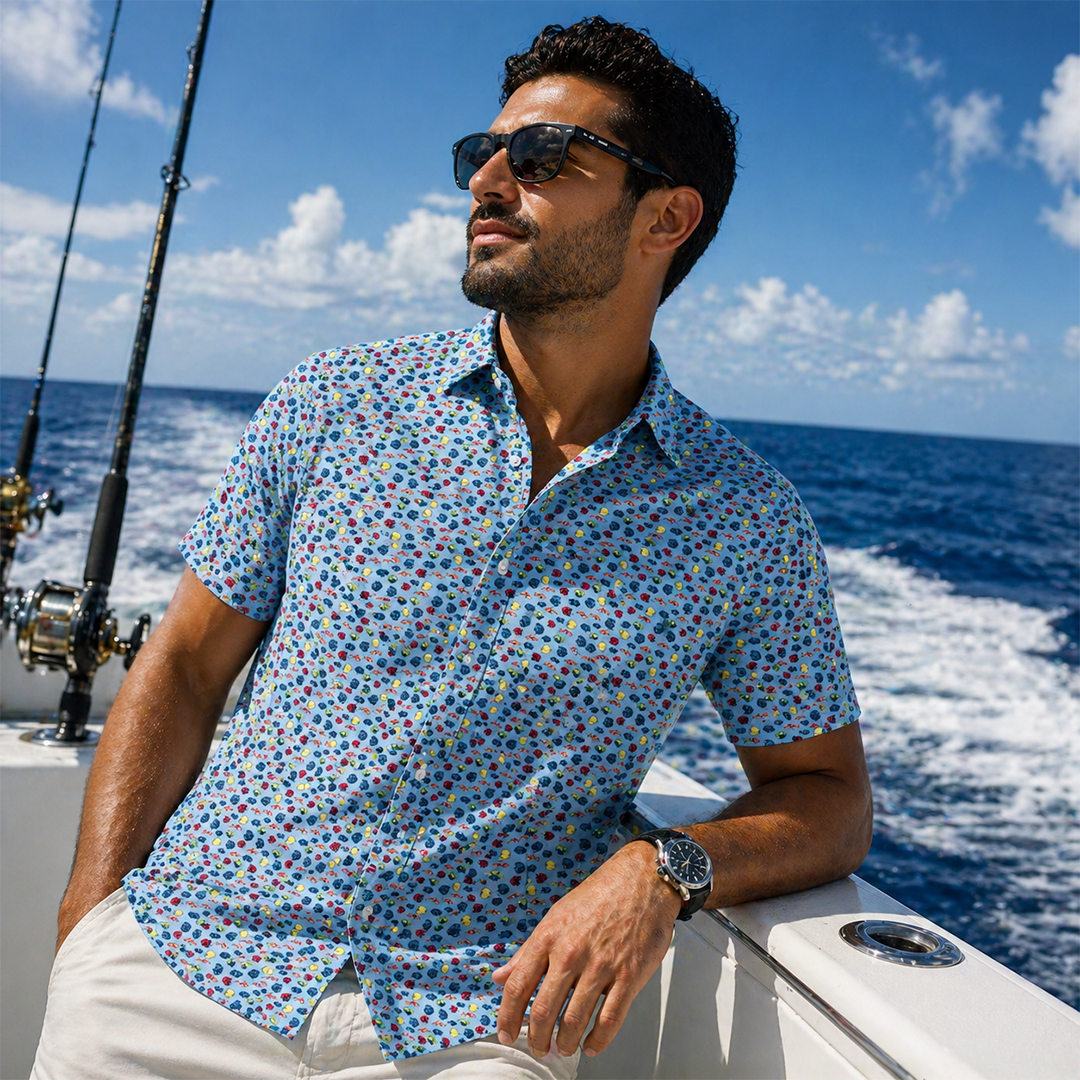 Aquarium Woven Shirt - Buoy & Boat - Short Sleeve Woven - 