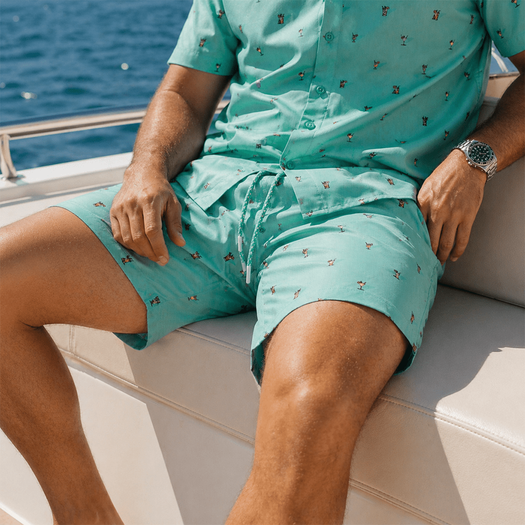 Cocktail Hour Swim Trunks - Buoy & Boat - Swim Trunks - mint