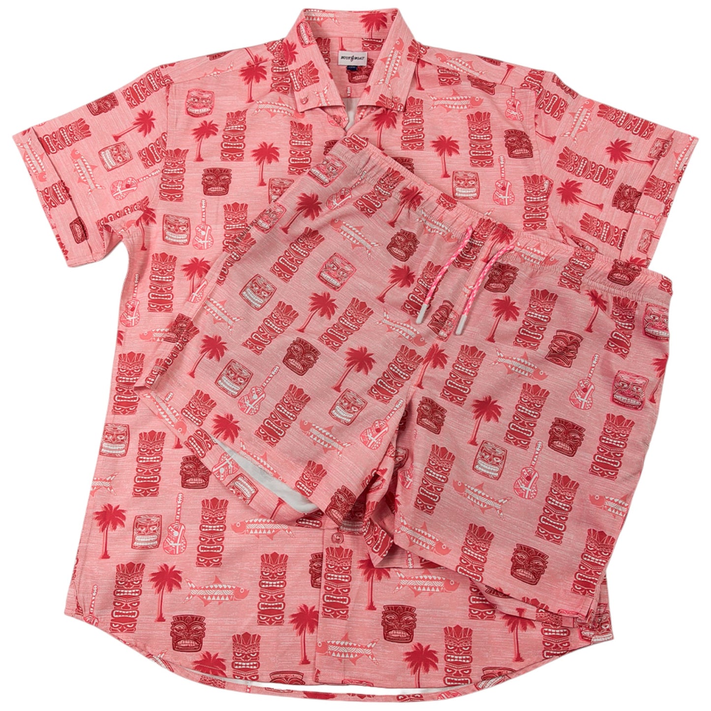 Tiki Totum Swim Trunks - Buoy & Boat - Swim Trunks - Coral