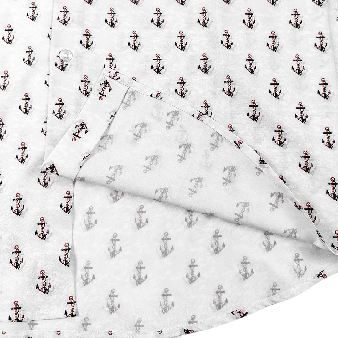 Anchors and Flags Woven Shirt - Buoy & Boat - Short Sleeve Woven - 