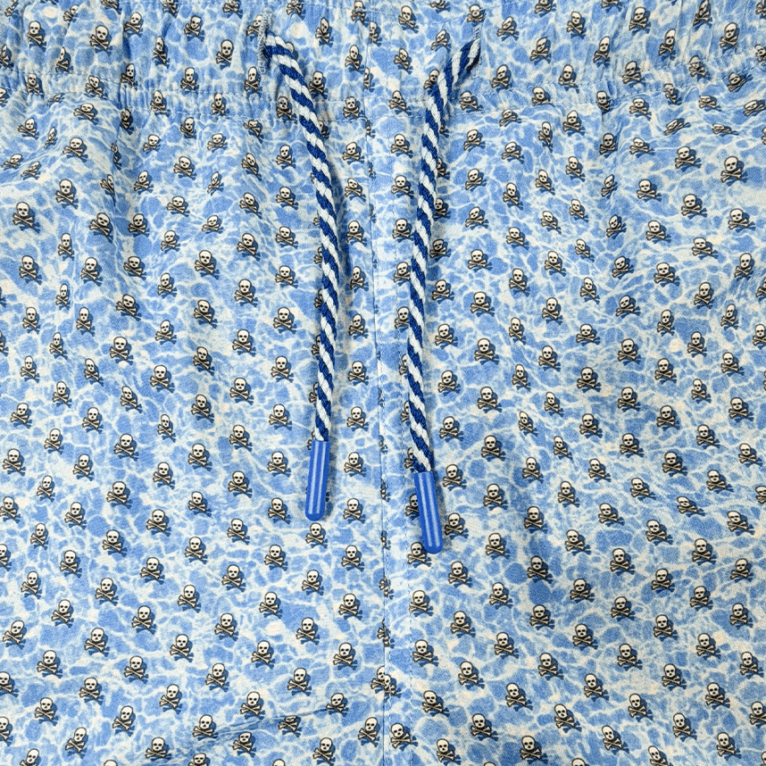 Water Skulls Swim Trunks - Buoy & Boat - Swim Trunks - Blue
