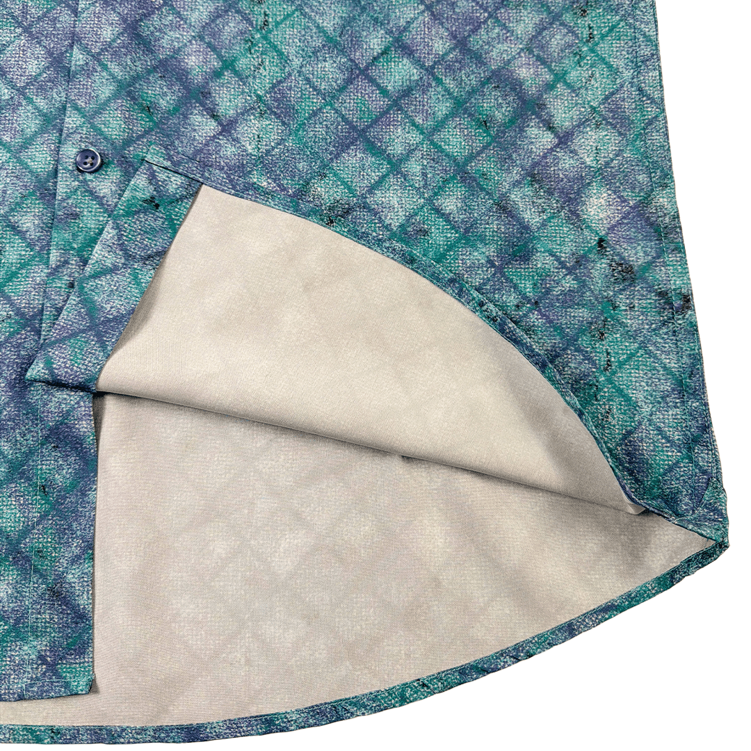 Oxford Diamonds Woven Shirt - Buoy & Boat - Short Sleeve Woven - teal