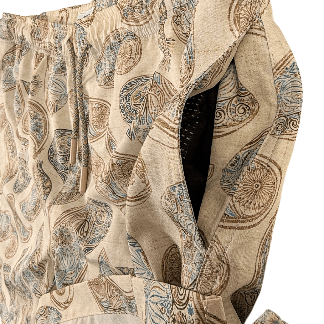 Paisley Time Swim Trunks - Buoy & Boat - Swim Trunks - Tan